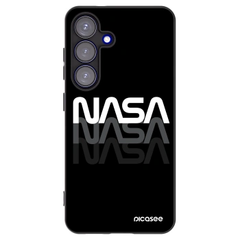 Picasee crna silikonska maskica za Samsung Galaxy S25 5G - NASA Triple