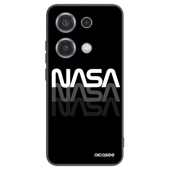 Picasee crna silikonska maskica za Xiaomi Redmi Note 14S - NASA Triple