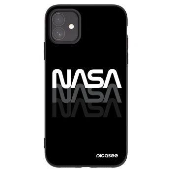 Picasee crna silikonska maskica za Apple iPhone 11 - NASA Triple