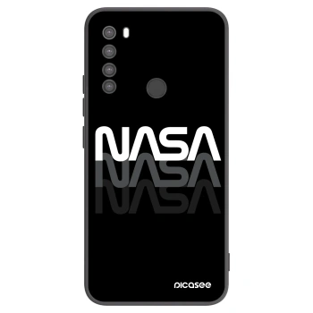 Picasee crna silikonska maskica za Xiaomi Redmi Note 8 - NASA Triple