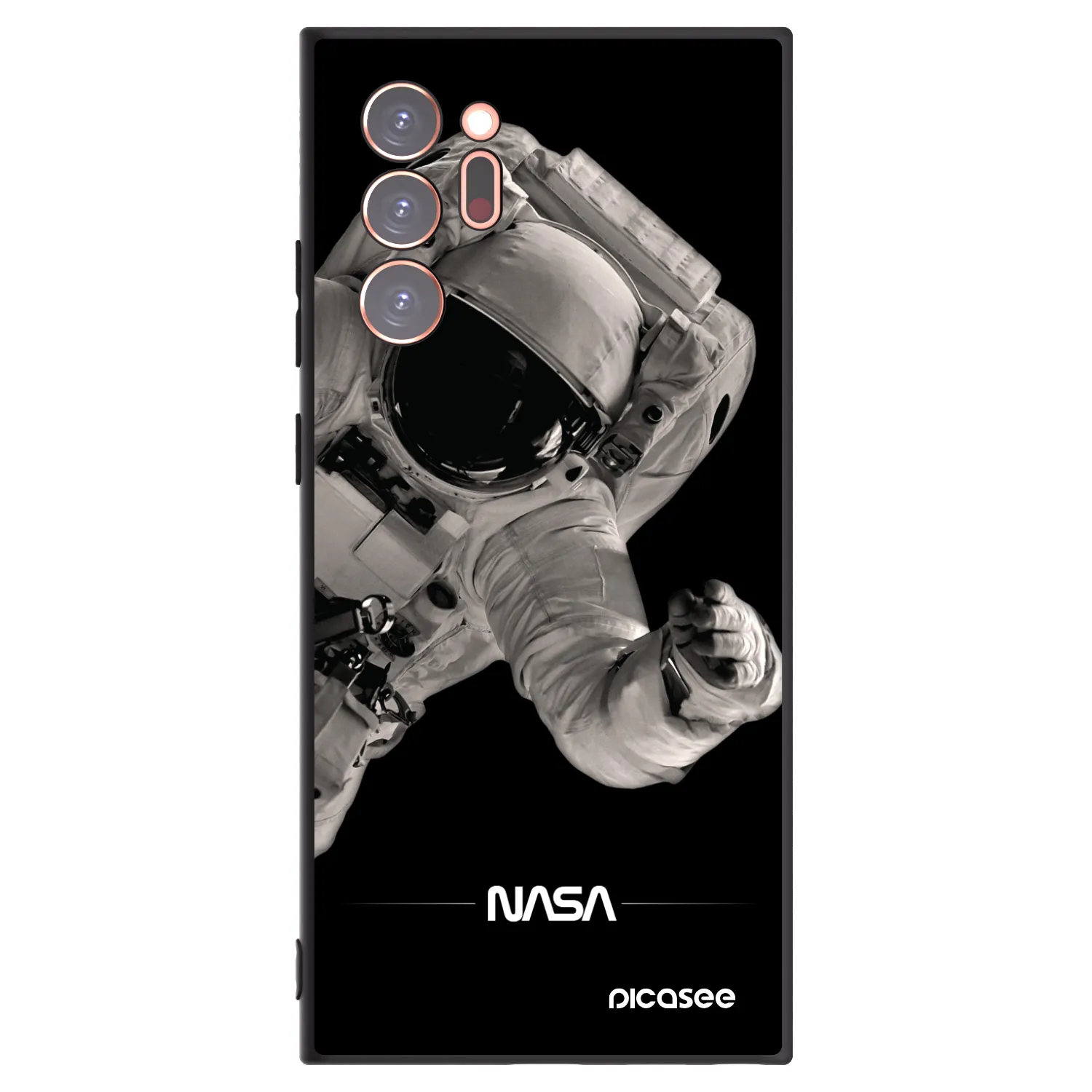 Picasee crna silikonska maskica za Samsung Galaxy Note 20 Ultra - Astronaut Big