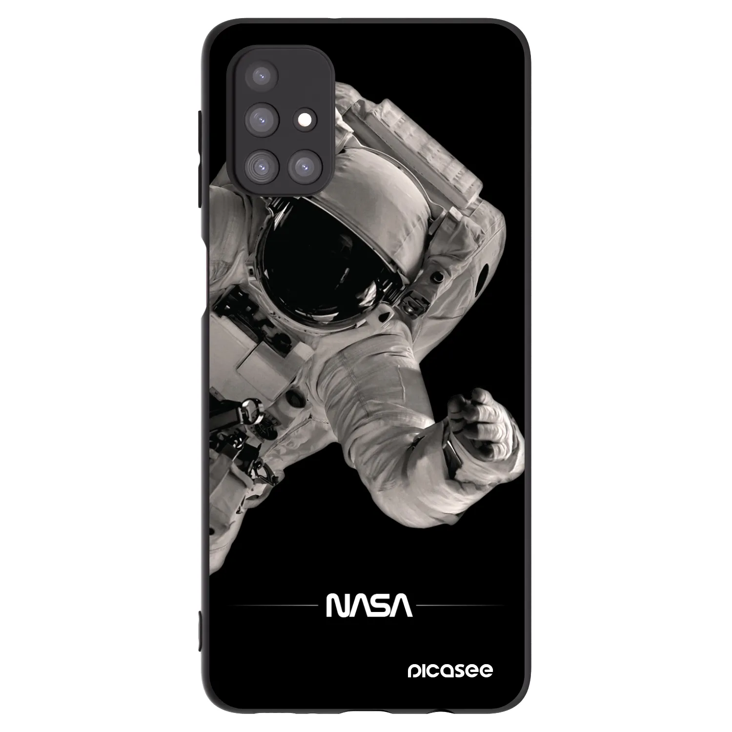 Picasee crna silikonska maskica za Samsung Galaxy M31s - Astronaut Big