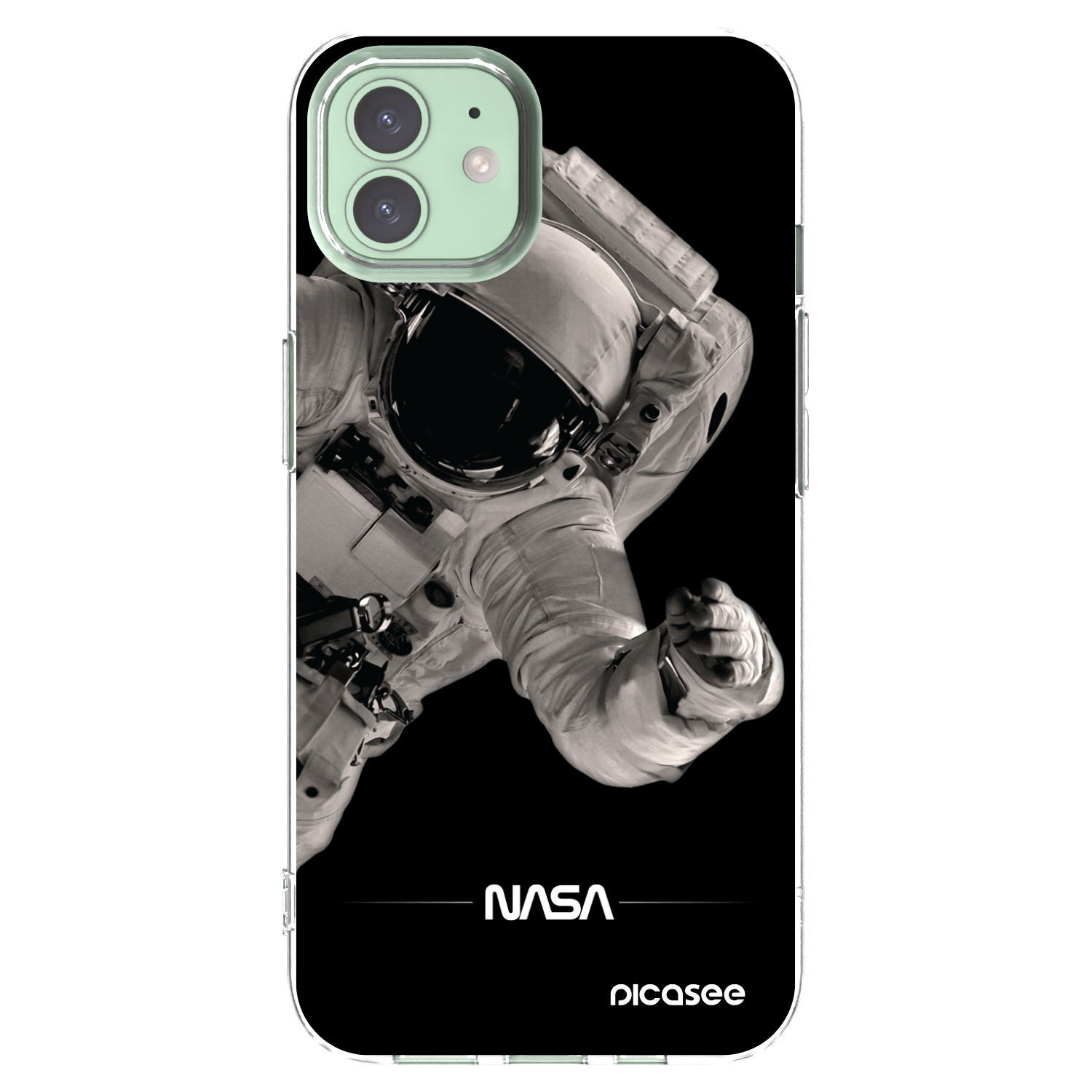 Picasee silikonska prozirna maskica za Apple iPhone 12 - Astronaut Big