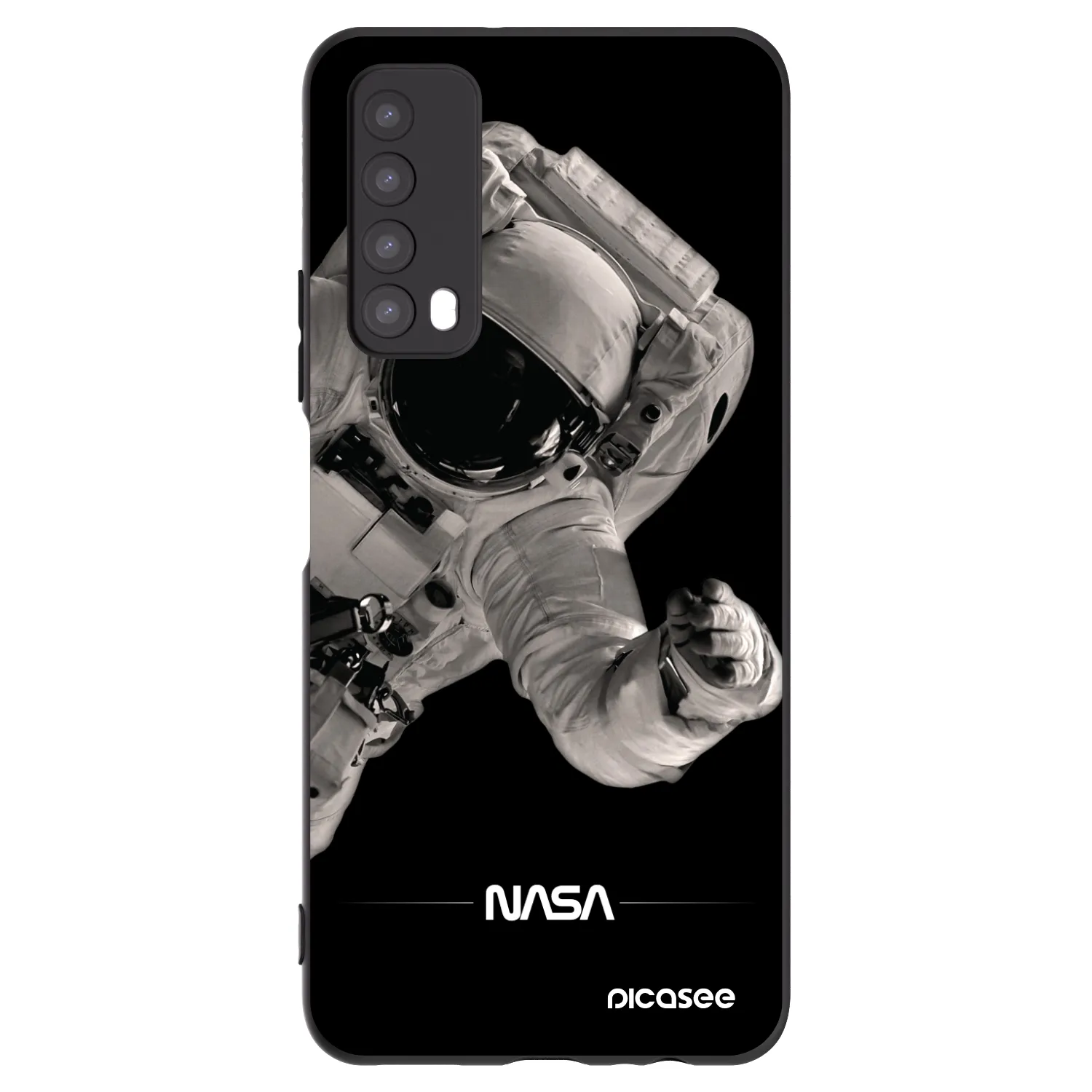 Picasee crna silikonska maskica za Huawei P Smart 2021 - Astronaut Big