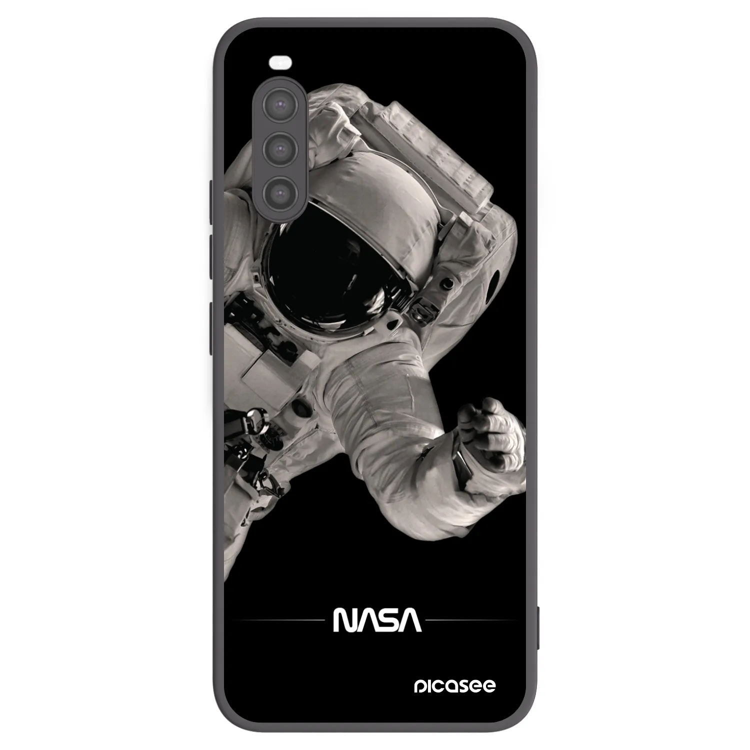 Picasee crna silikonska maskica za Sony Xperia 10 II - Astronaut Big