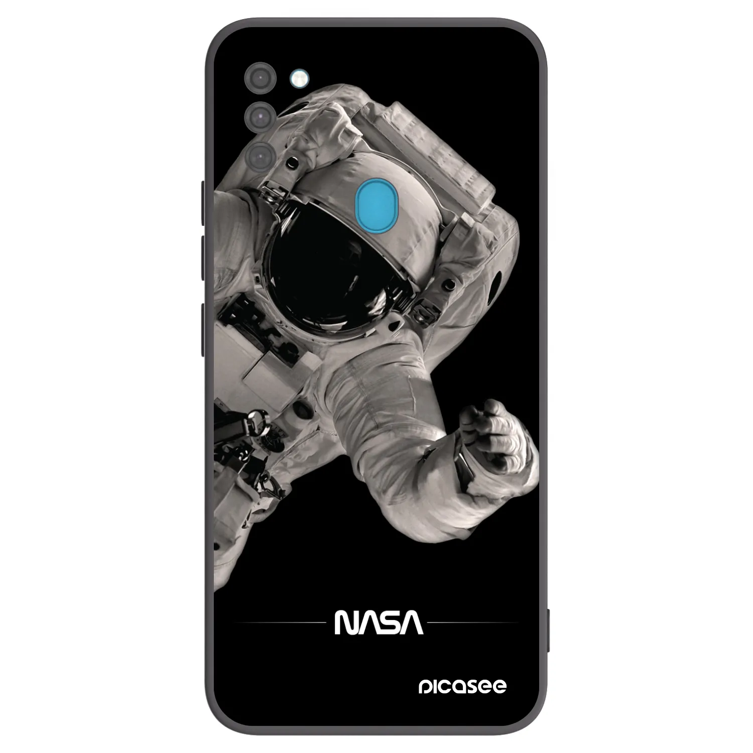 Picasee crna silikonska maskica za Samsung Galaxy M11 - Astronaut Big