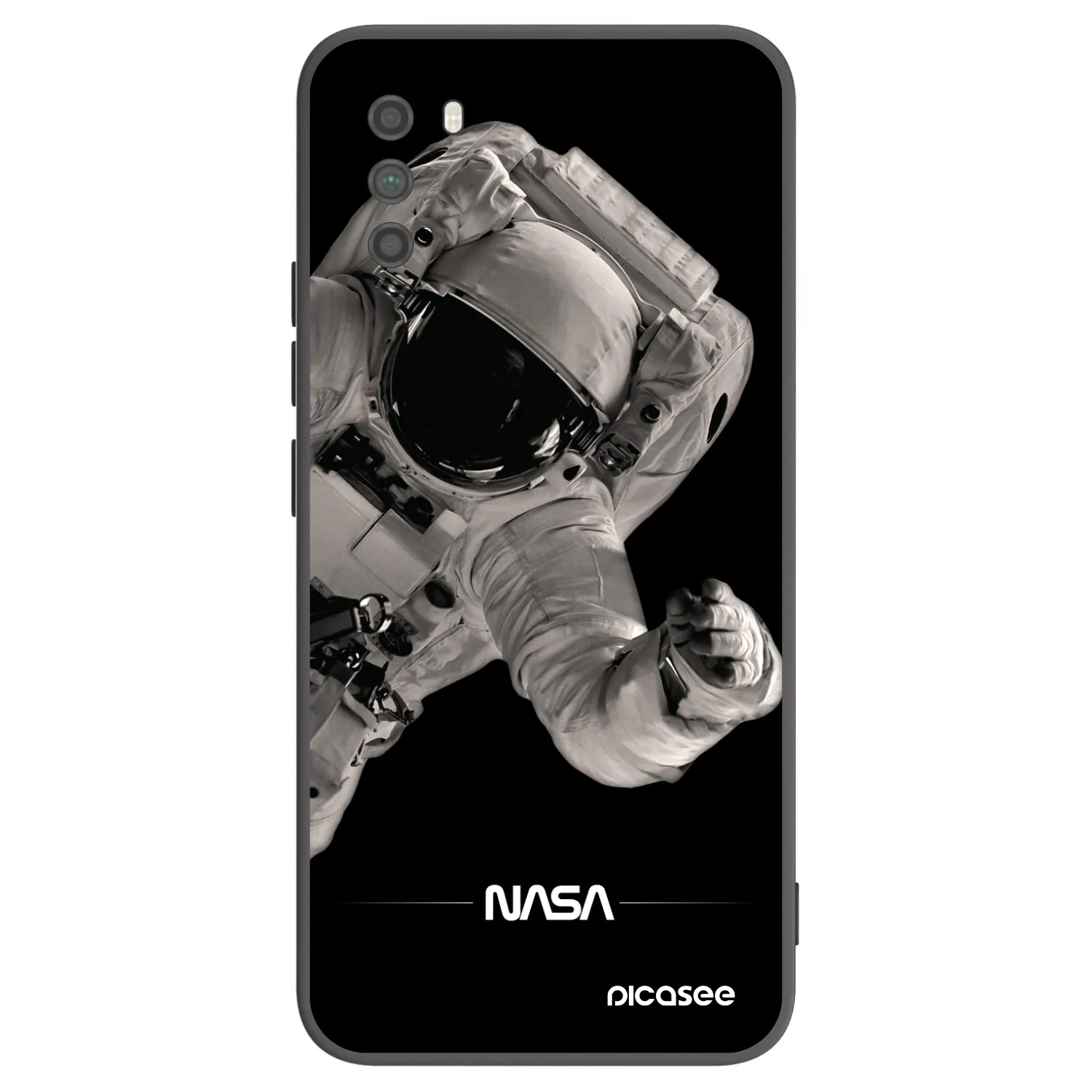 Picasee crna silikonska maskica za Xiaomi Poco M3 - Astronaut Big