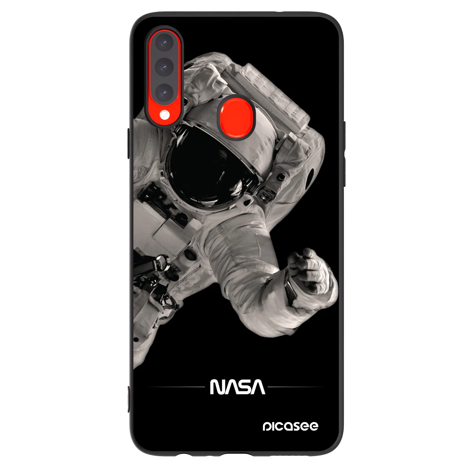Picasee crna silikonska maskica za Samsung Galaxy A20s - Astronaut Big