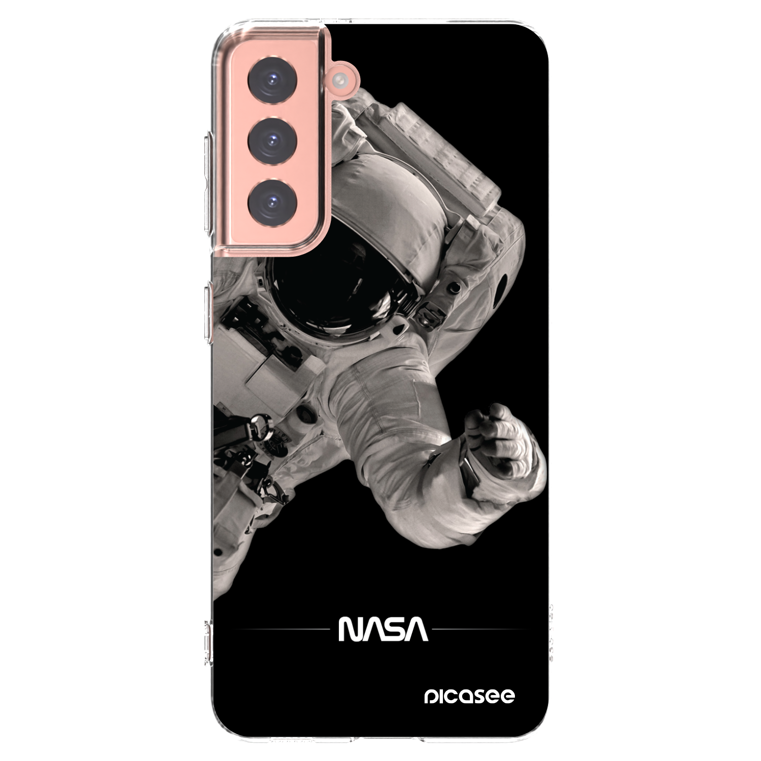 Picasee silikonska prozirna maskica za Samsung Galaxy S21 5G G991B - Astronaut Big