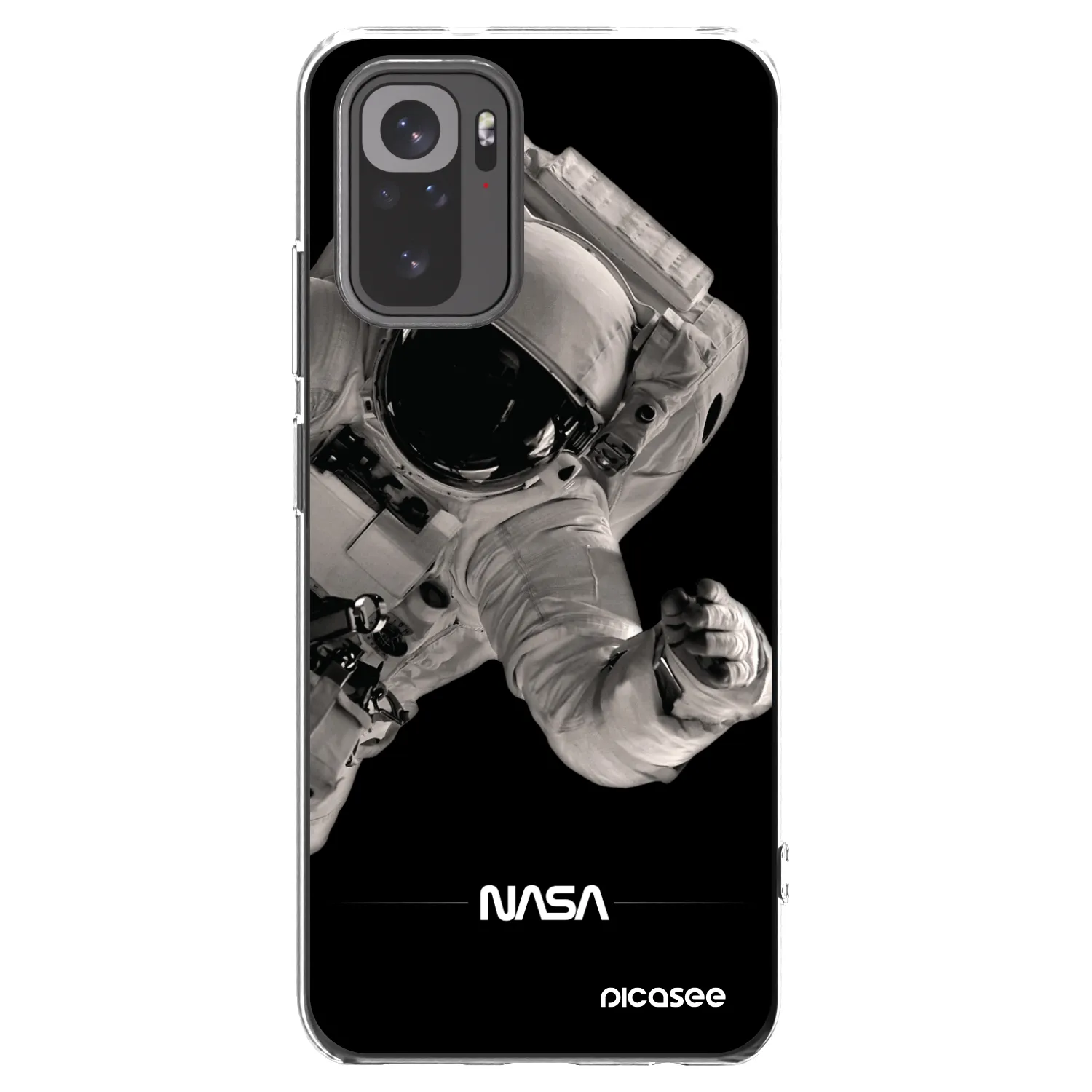 Picasee silikonska prozirna maskica za Xiaomi Redmi Note 10 - Astronaut Big