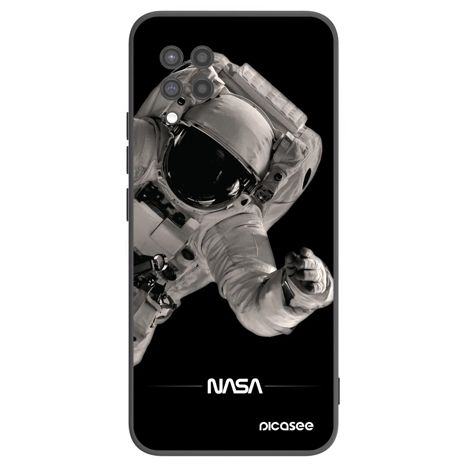 Picasee crna silikonska maskica za Samsung Galaxy A42 A426B - Astronaut Big