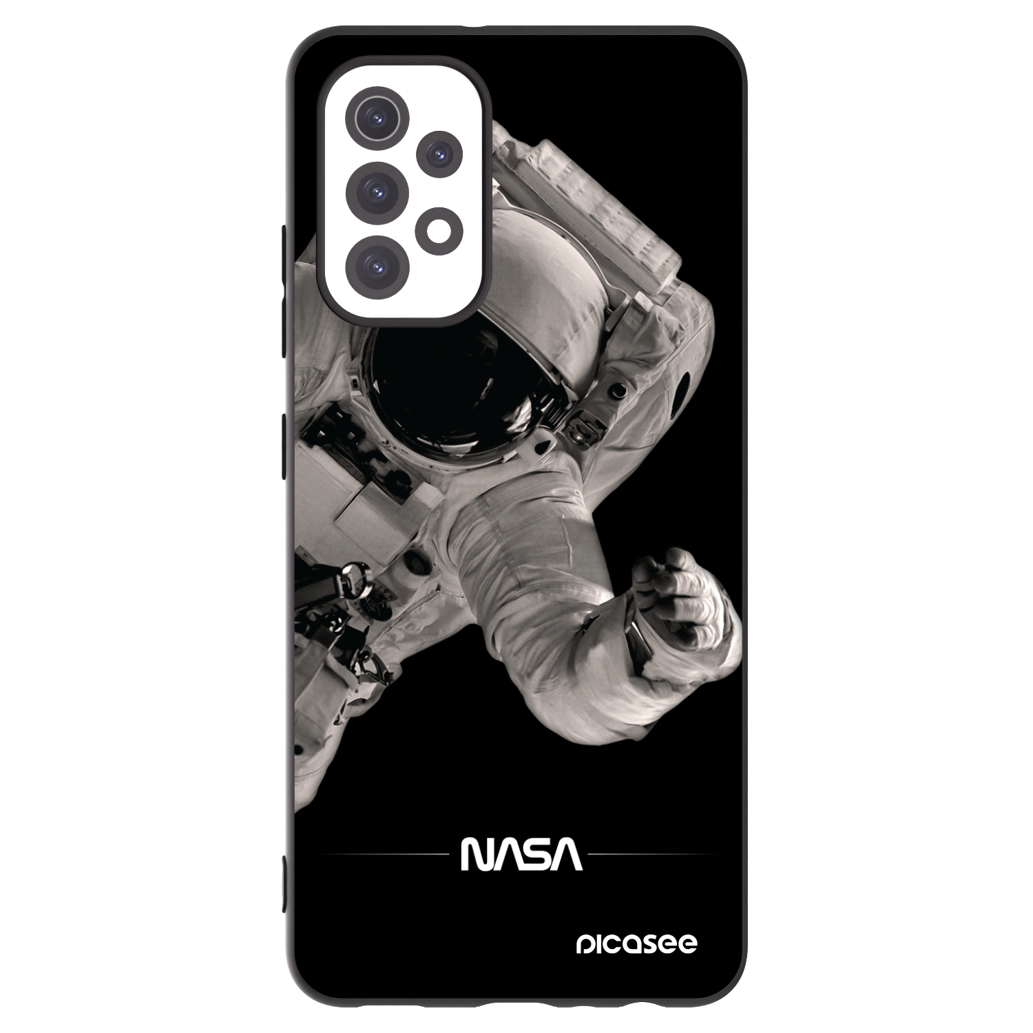 Picasee crna silikonska maskica za Samsung Galaxy A32 5G A326B - Astronaut Big