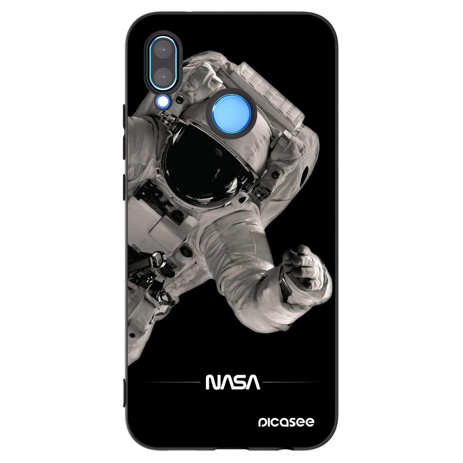 Picasee crna silikonska maskica za Huawei P20 Lite - Astronaut Big