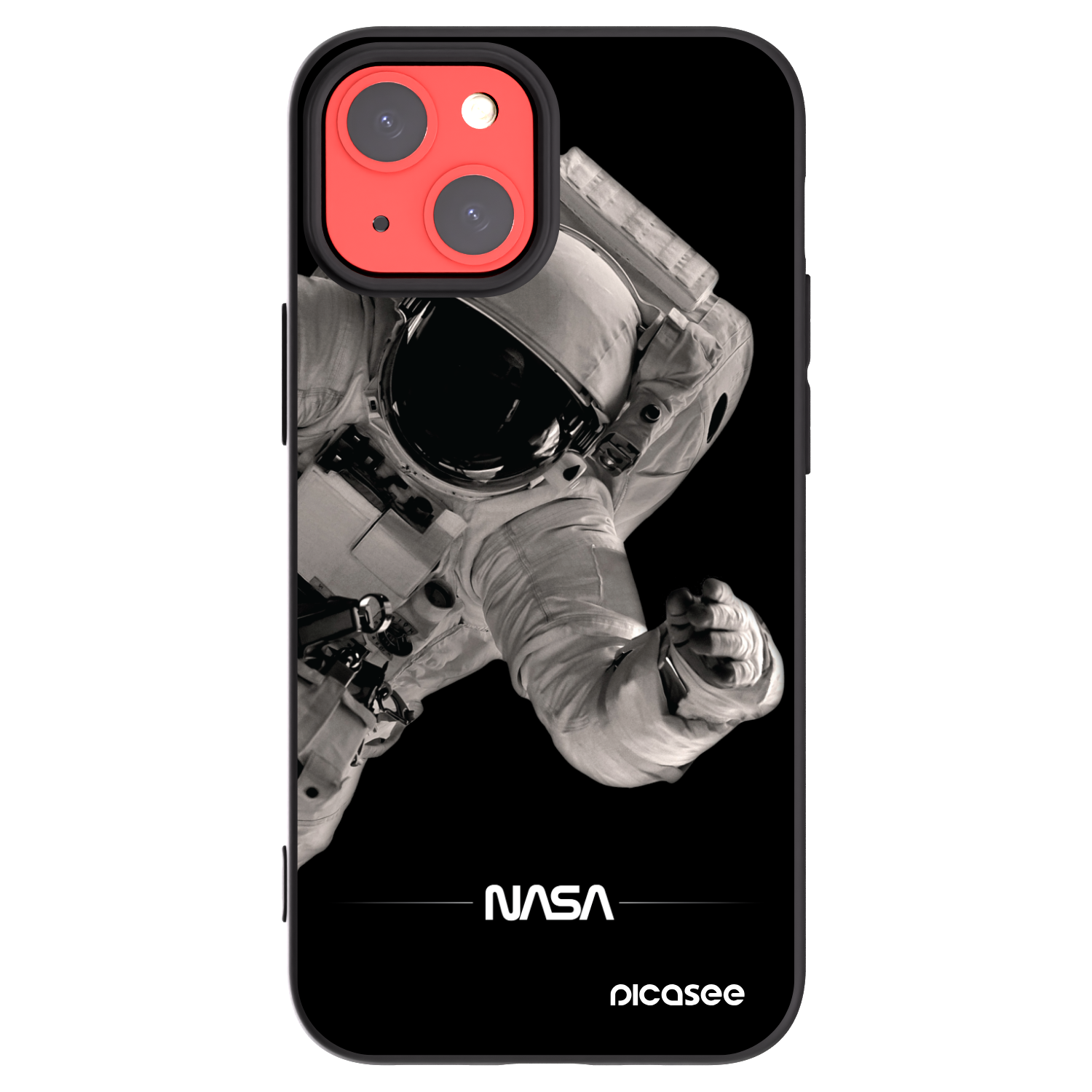 Picasee crna silikonska maskica za Apple iPhone 13 mini - Astronaut Big