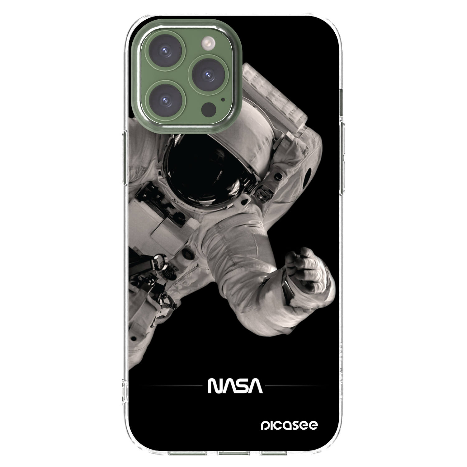 Picasee silikonska prozirna maskica za Apple iPhone 13 Pro Max - Astronaut Big