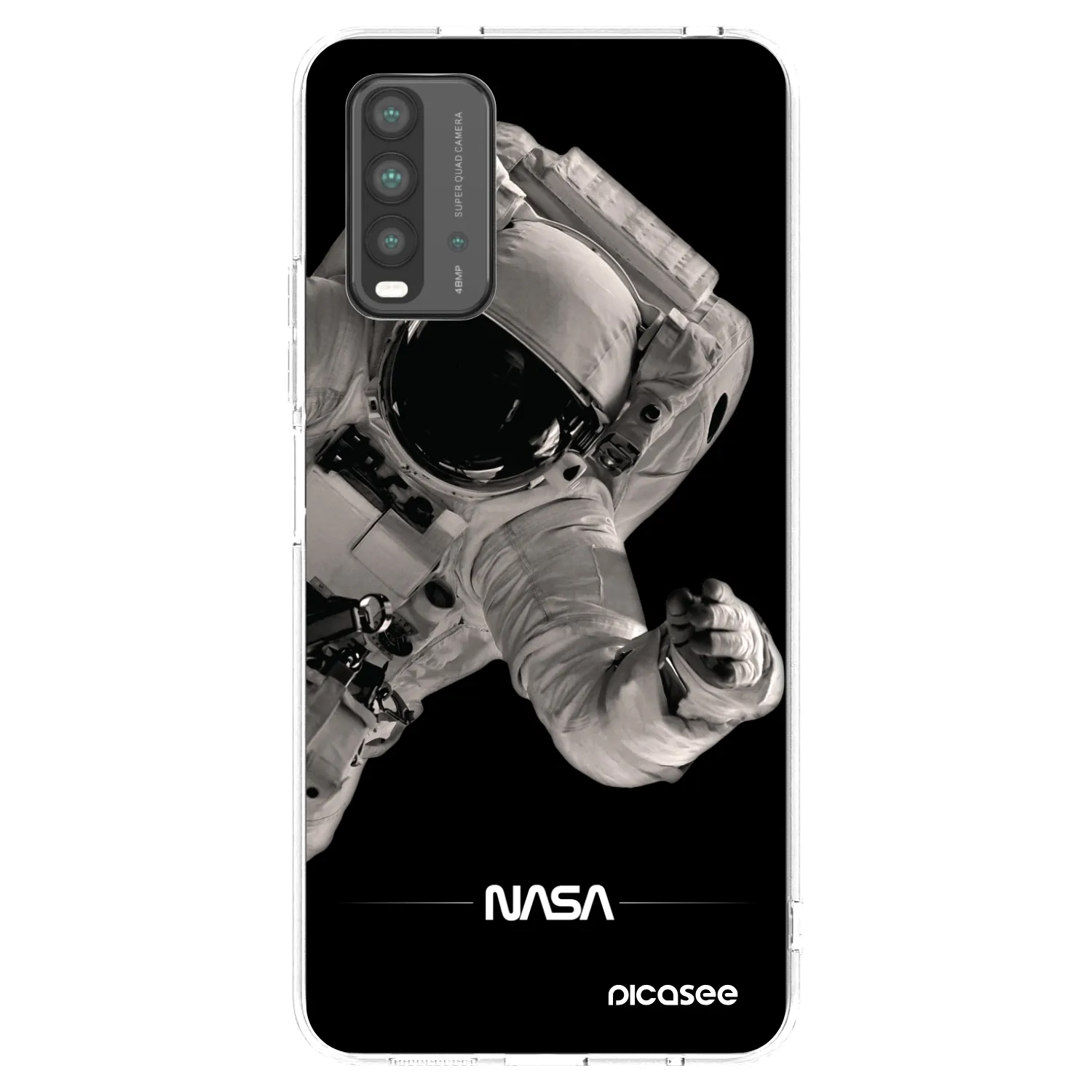 Picasee crna silikonska maskica za Xiaomi Redmi 9T - Astronaut Big
