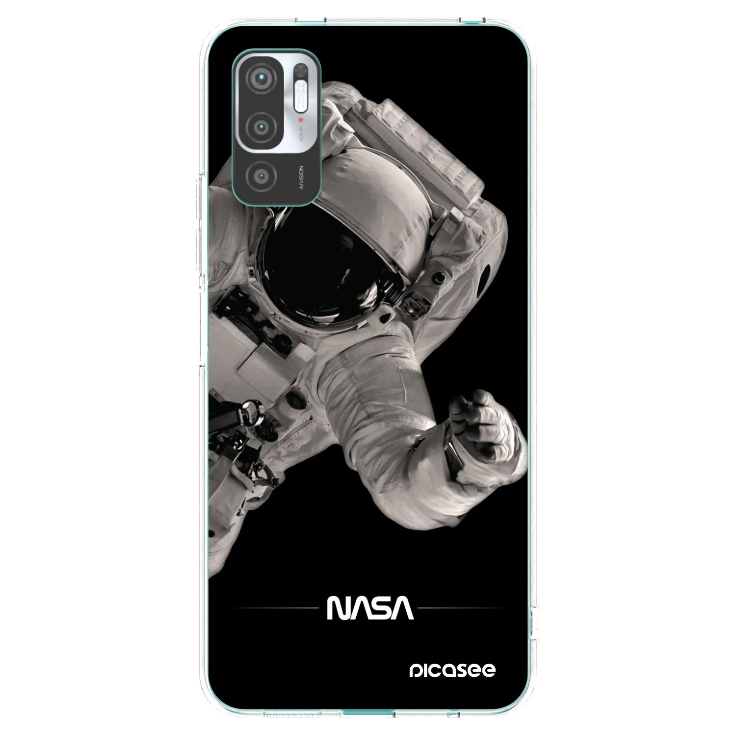 Picasee silikonska prozirna maskica za Xiaomi Redmi Note 10 5G - Astronaut Big
