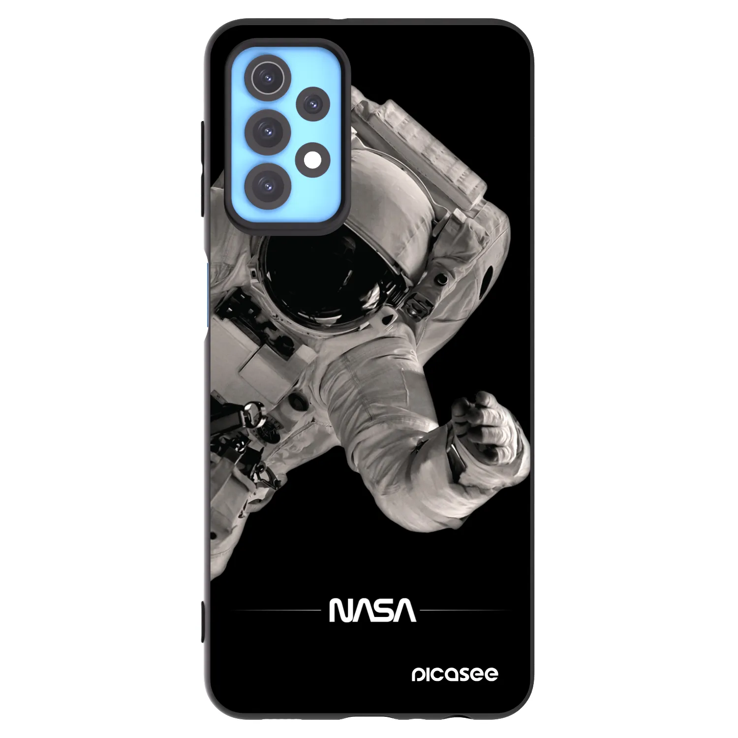Picasee crna silikonska maskica za Samsung Galaxy A32 4G SM-A325F - Astronaut Big