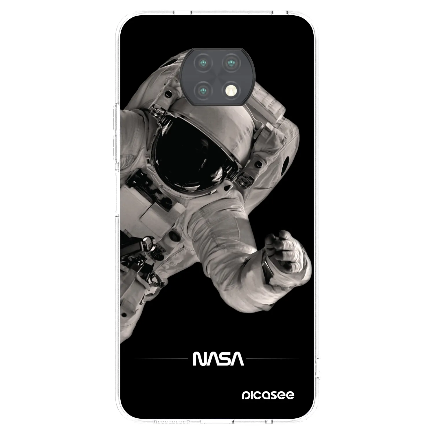 Picasee silikonska prozirna maskica za Xiaomi Redmi Note 9T - Astronaut Big