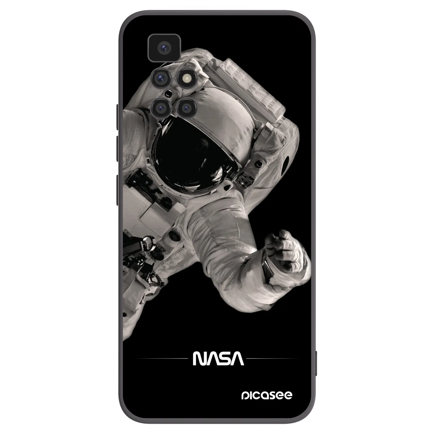 Picasee crna silikonska maskica za Xiaomi Redmi 10 - Astronaut Big