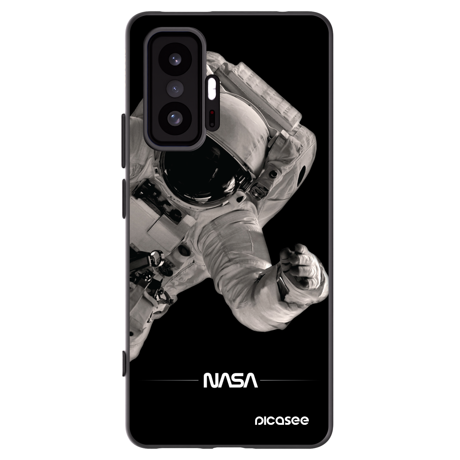Picasee crna silikonska maskica za Xiaomi 11T - Astronaut Big