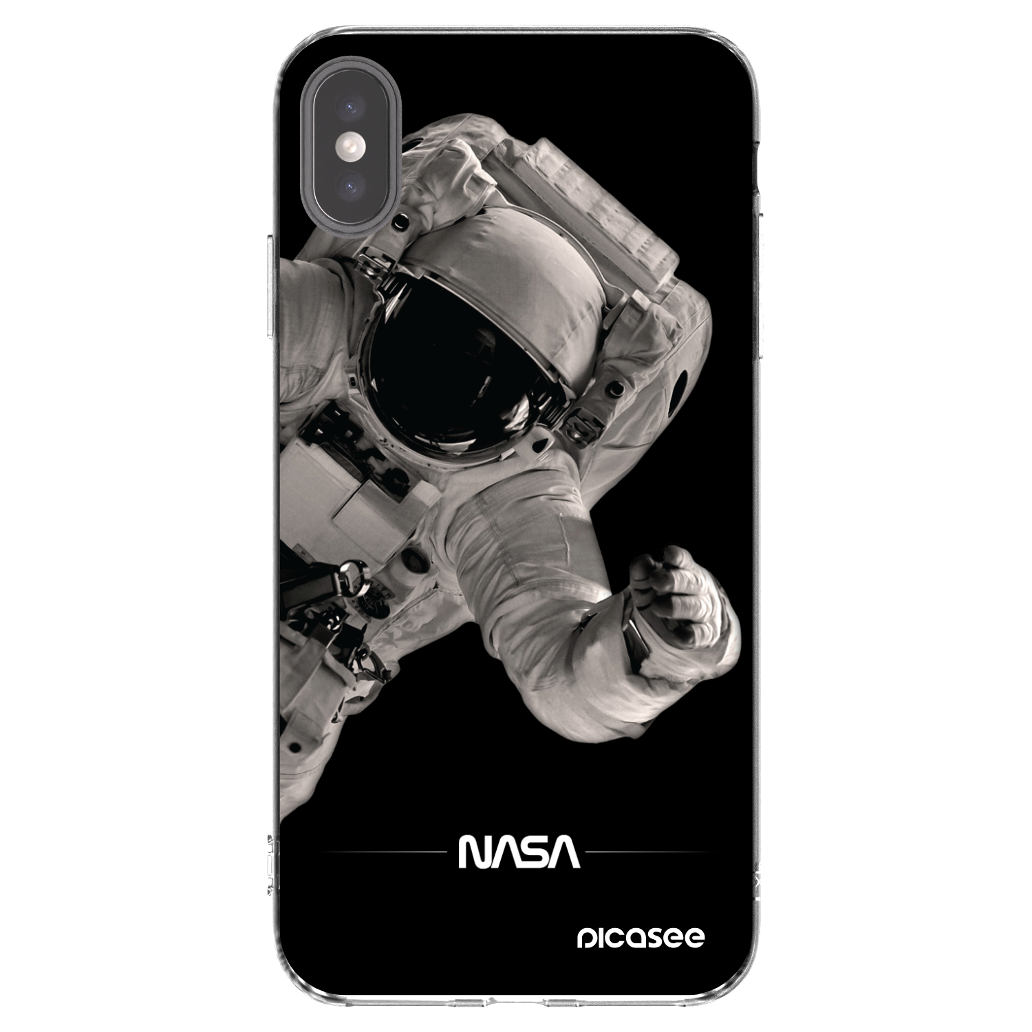 Picasee silikonska prozirna maskica za Apple iPhone XS Max - Astronaut Big