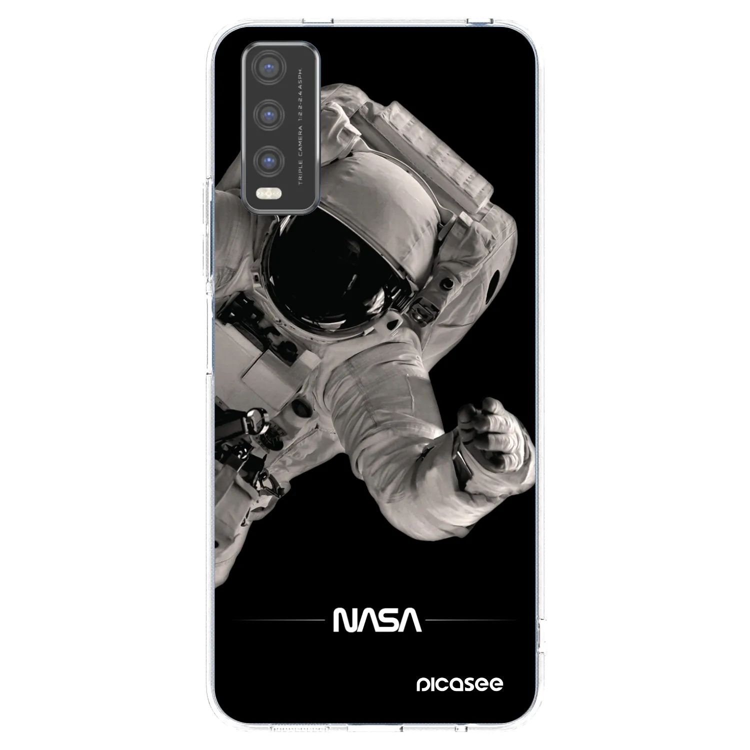 Picasee silikonska prozirna maskica za Vivo Y20s - Astronaut Big