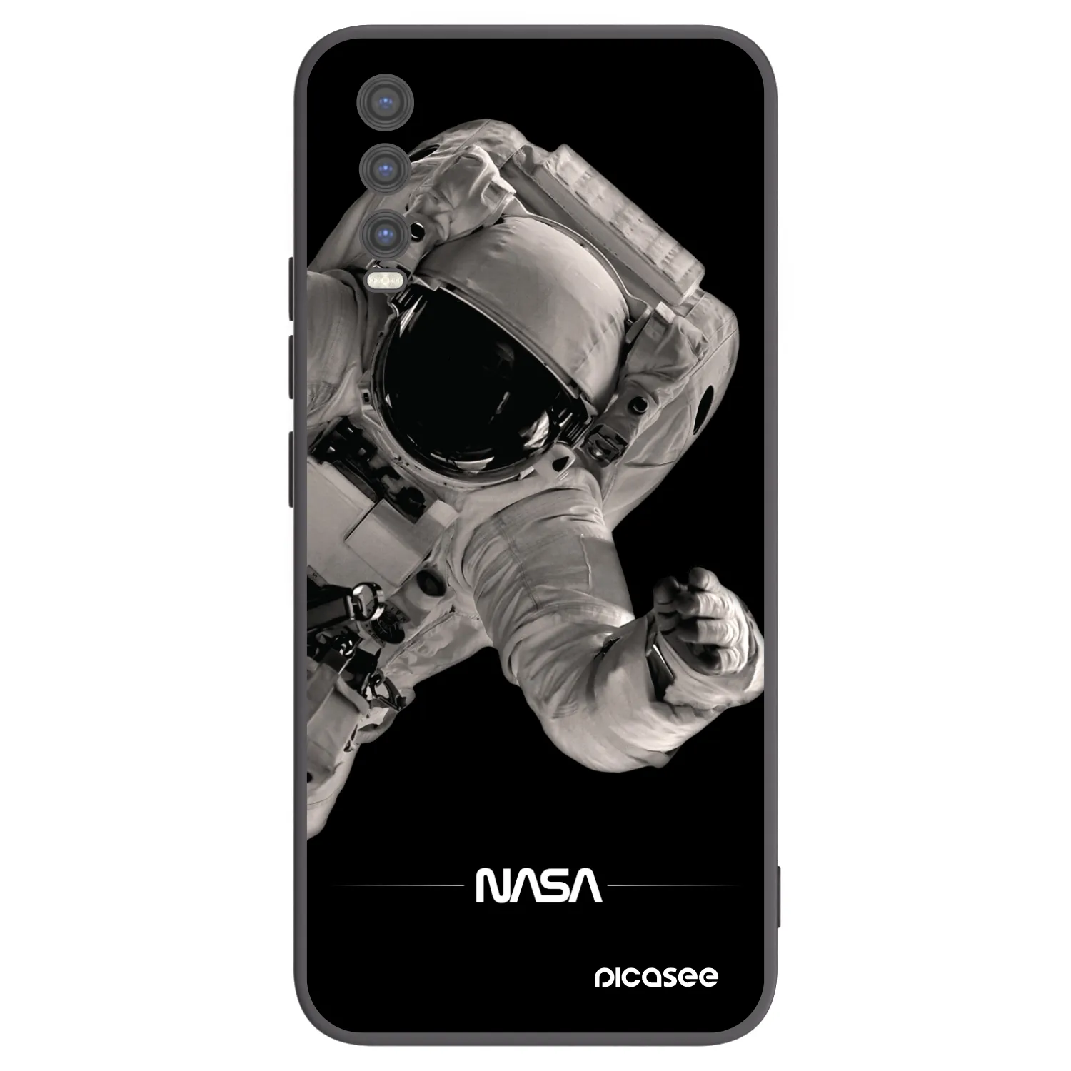 Picasee crna silikonska maskica za Vivo Y20s - Astronaut Big
