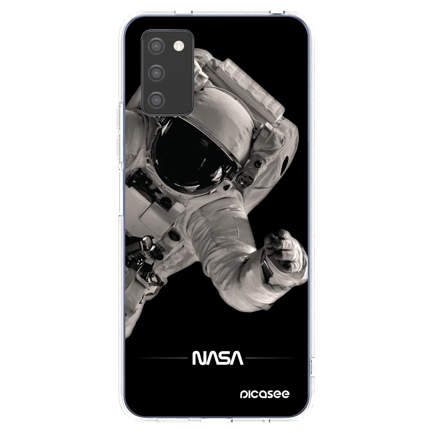 Picasee silikonska prozirna maskica za Samsung Galaxy A03s A037G - Astronaut Big