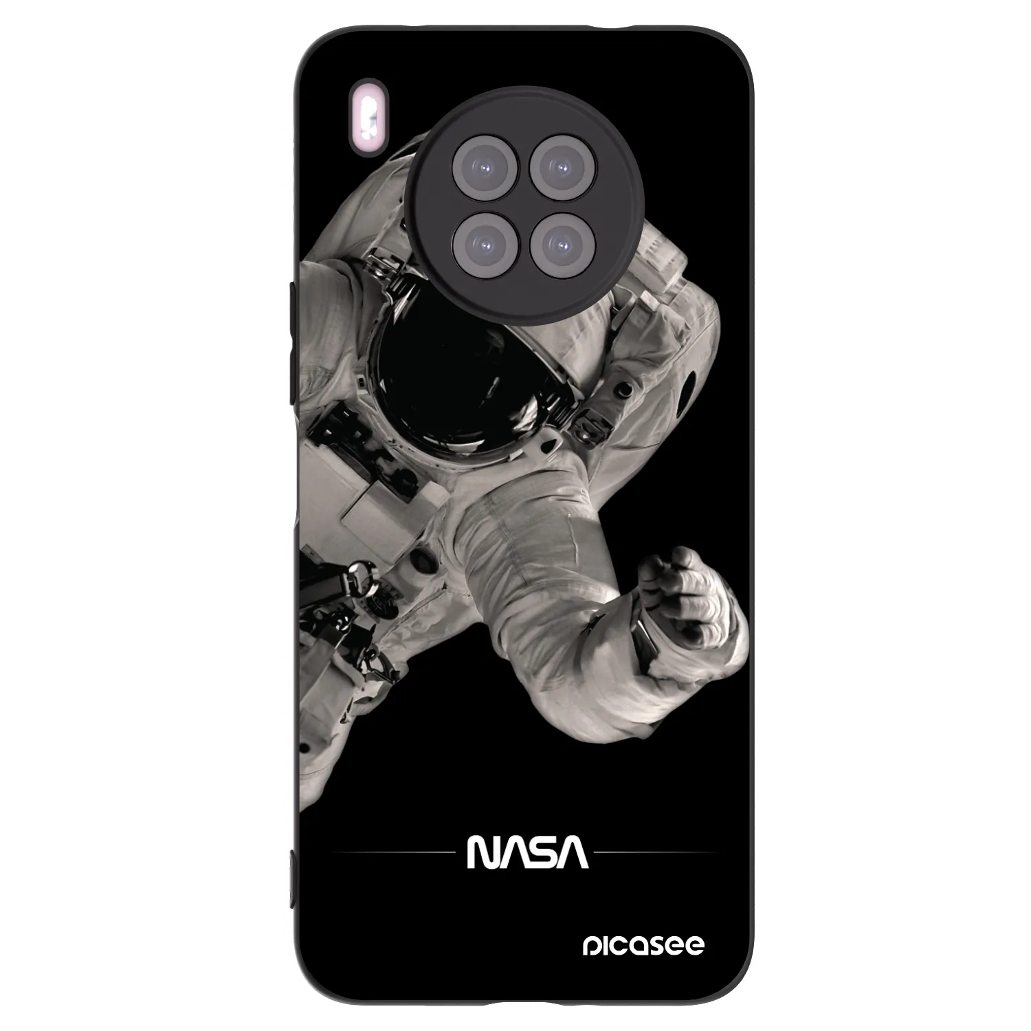 Picasee crna silikonska maskica za Huawei Nova 8i - Astronaut Big