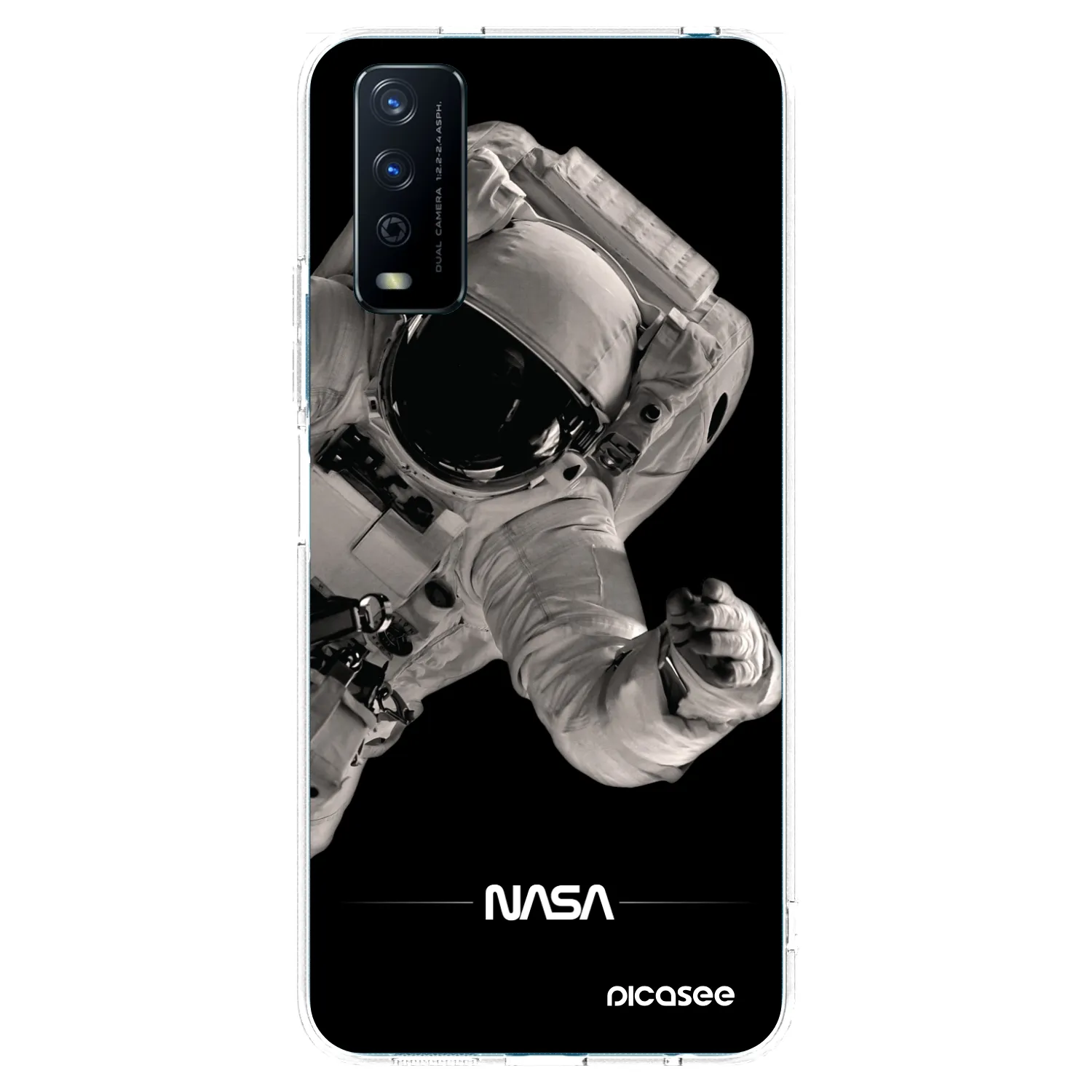 Picasee silikonska prozirna maskica za Vivo Y11s - Astronaut Big