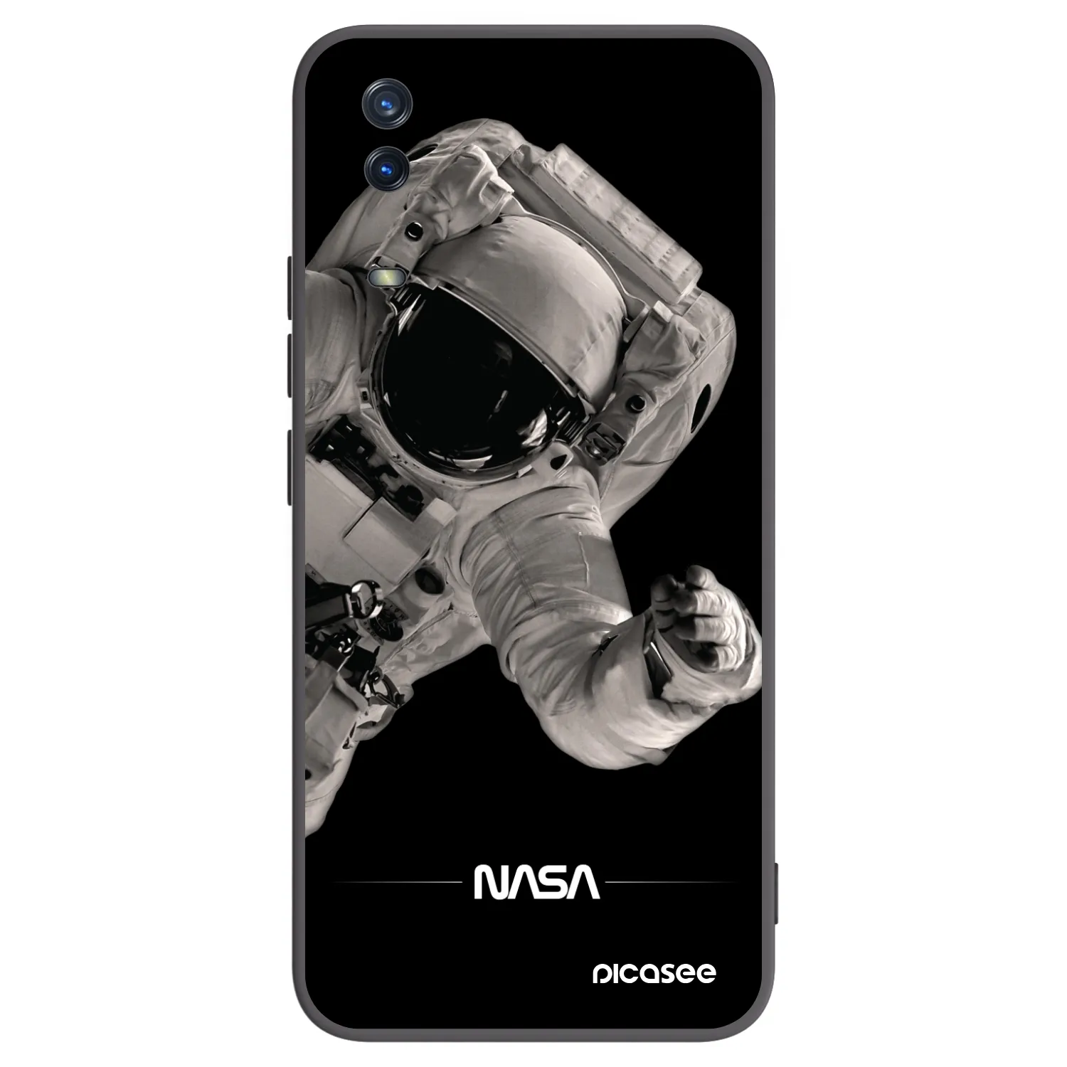 Picasee crna silikonska maskica za Vivo Y11s - Astronaut Big