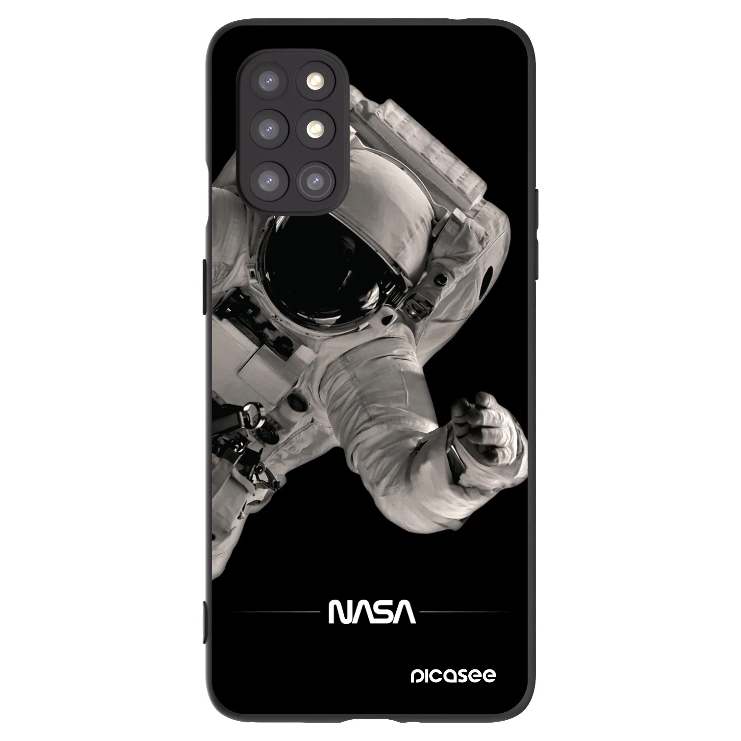 Picasee crna silikonska maskica za OnePlus 8T - Astronaut Big