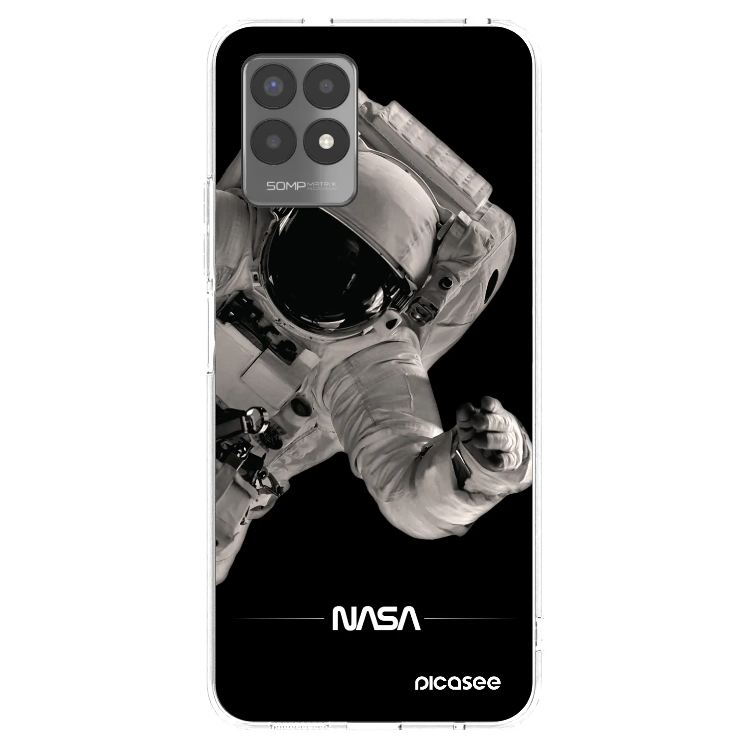 Picasee silikonska prozirna maskica za Realme 8i - Astronaut Big