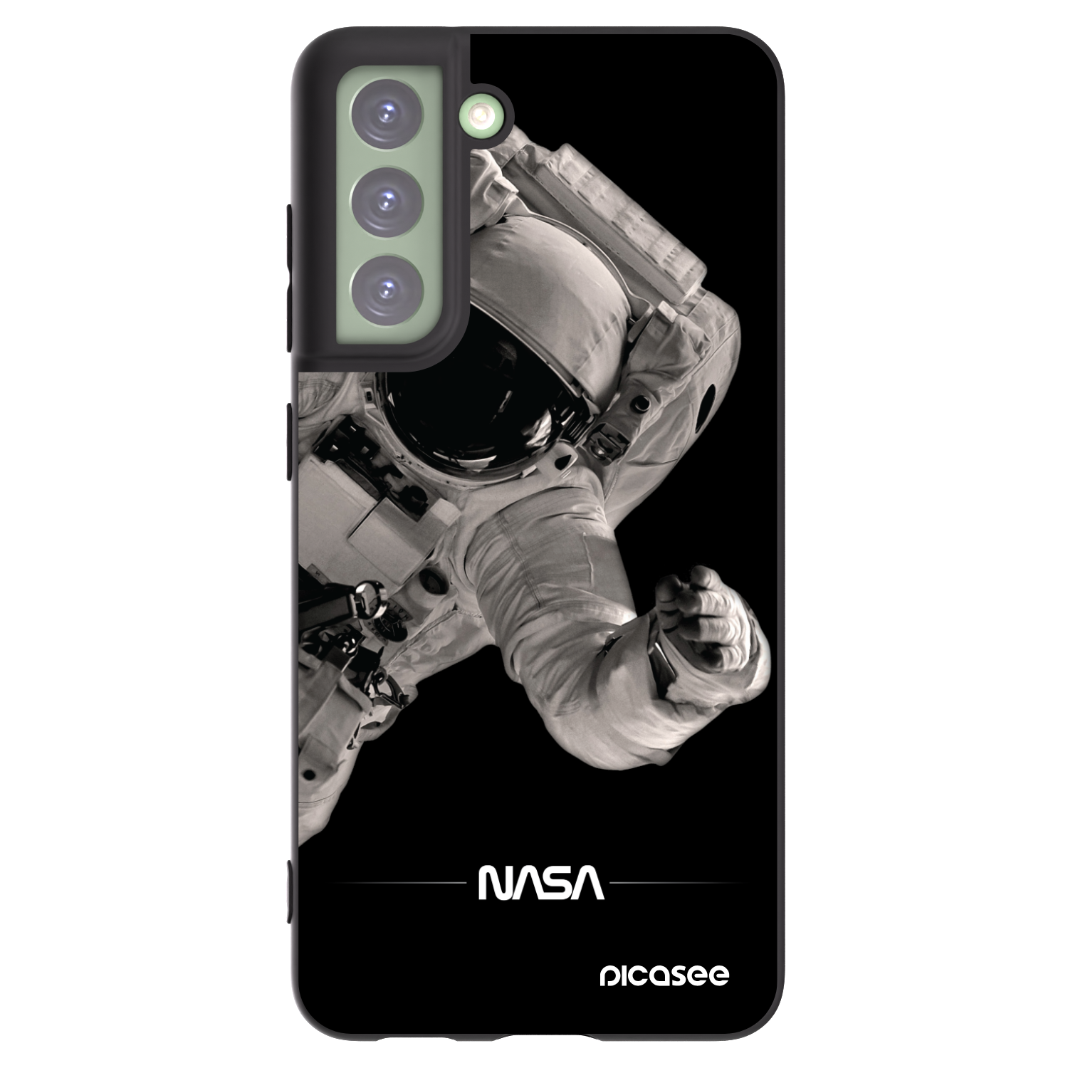 Picasee crna silikonska maskica za Samsung Galaxy S21 FE 5G - Astronaut Big