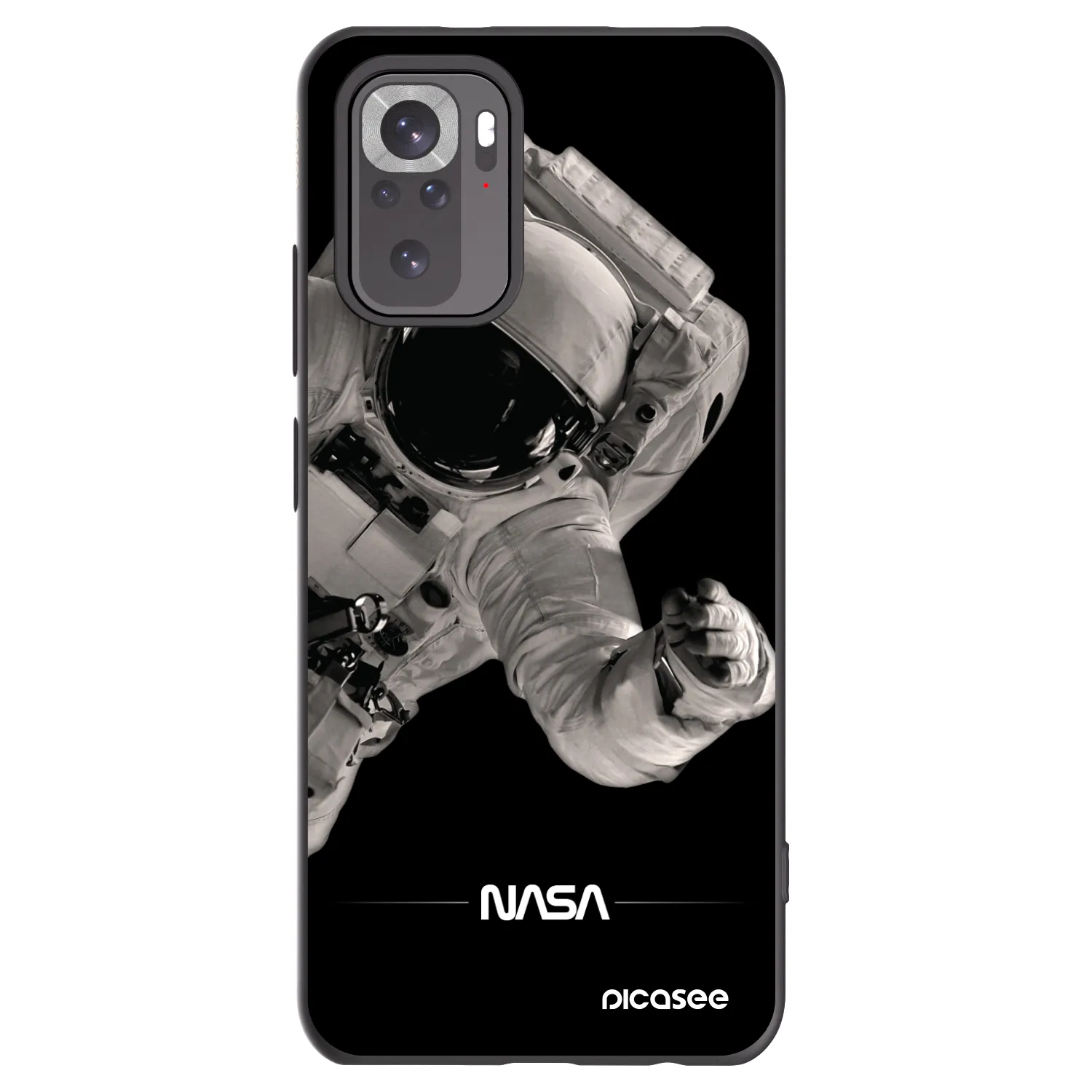 Picasee crna silikonska maskica za Xiaomi Redmi Note 11S 4G - Astronaut Big