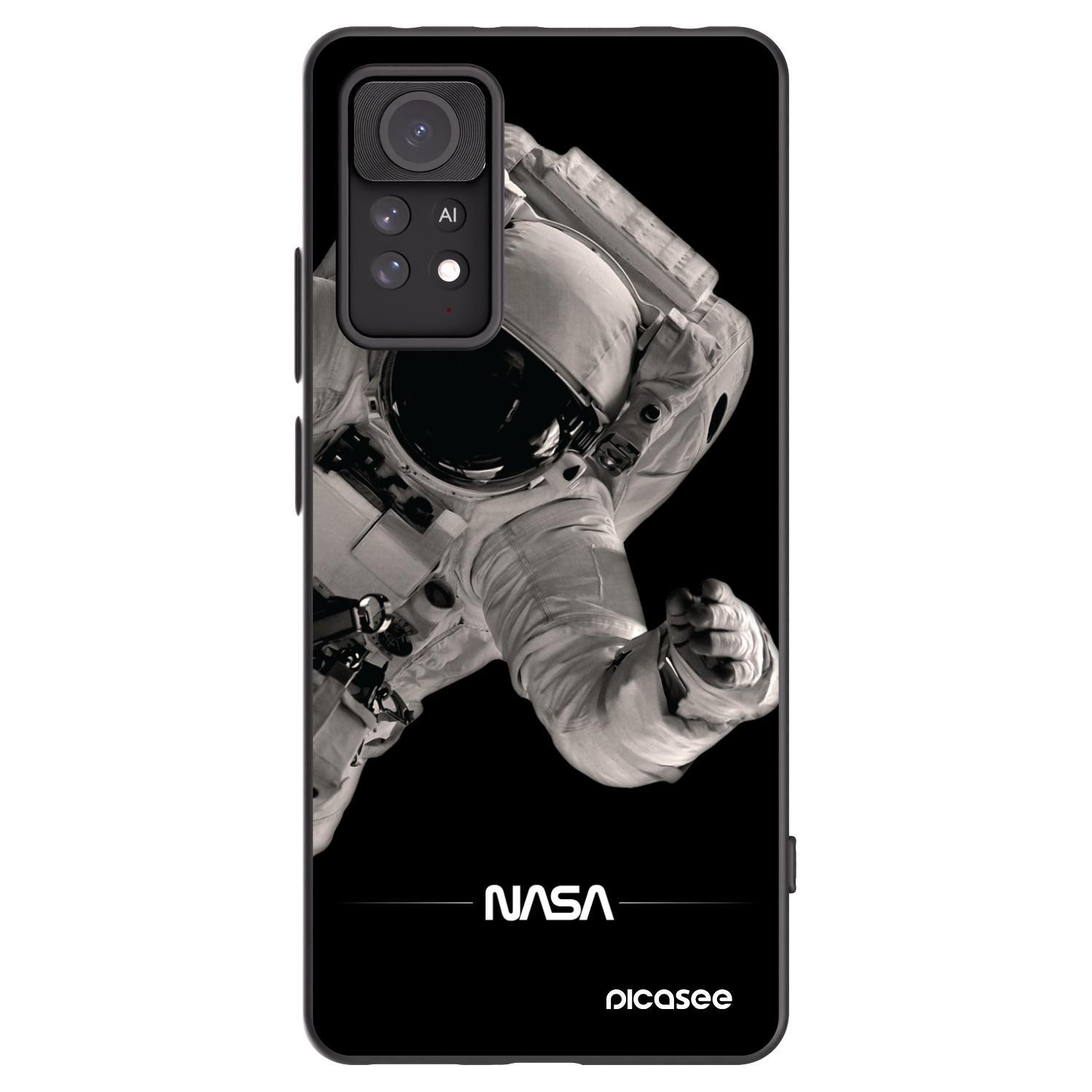 Picasee crna silikonska maskica za Xiaomi Redmi Note 11 Pro 5G - Astronaut Big