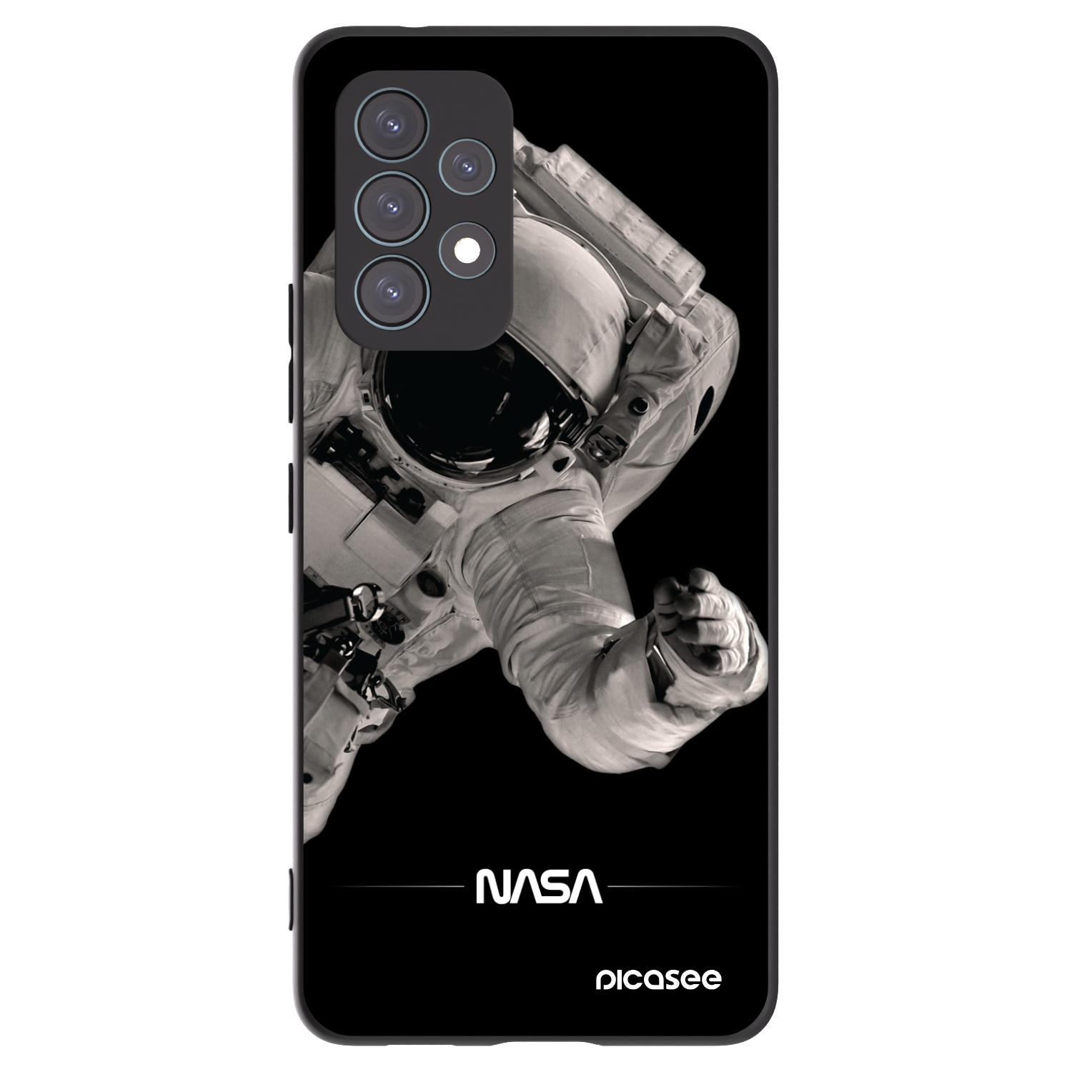 Picasee crna silikonska maskica za Samsung Galaxy A53 5G A536 - Astronaut Big