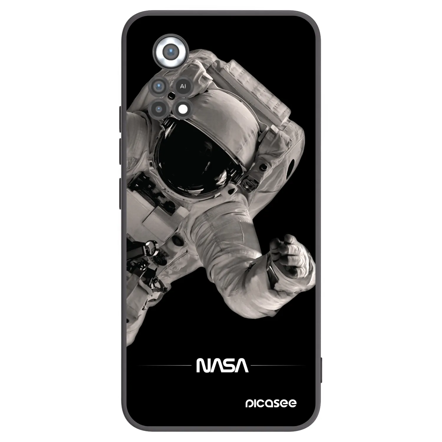 Picasee crna silikonska maskica za Xiaomi Poco X4 Pro 5G - Astronaut Big