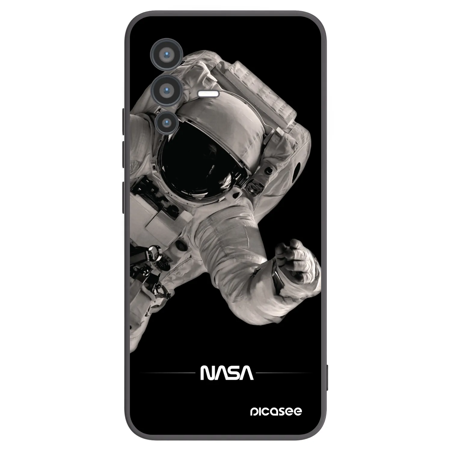 Picasee crna silikonska maskica za Vivo V23 5G - Astronaut Big