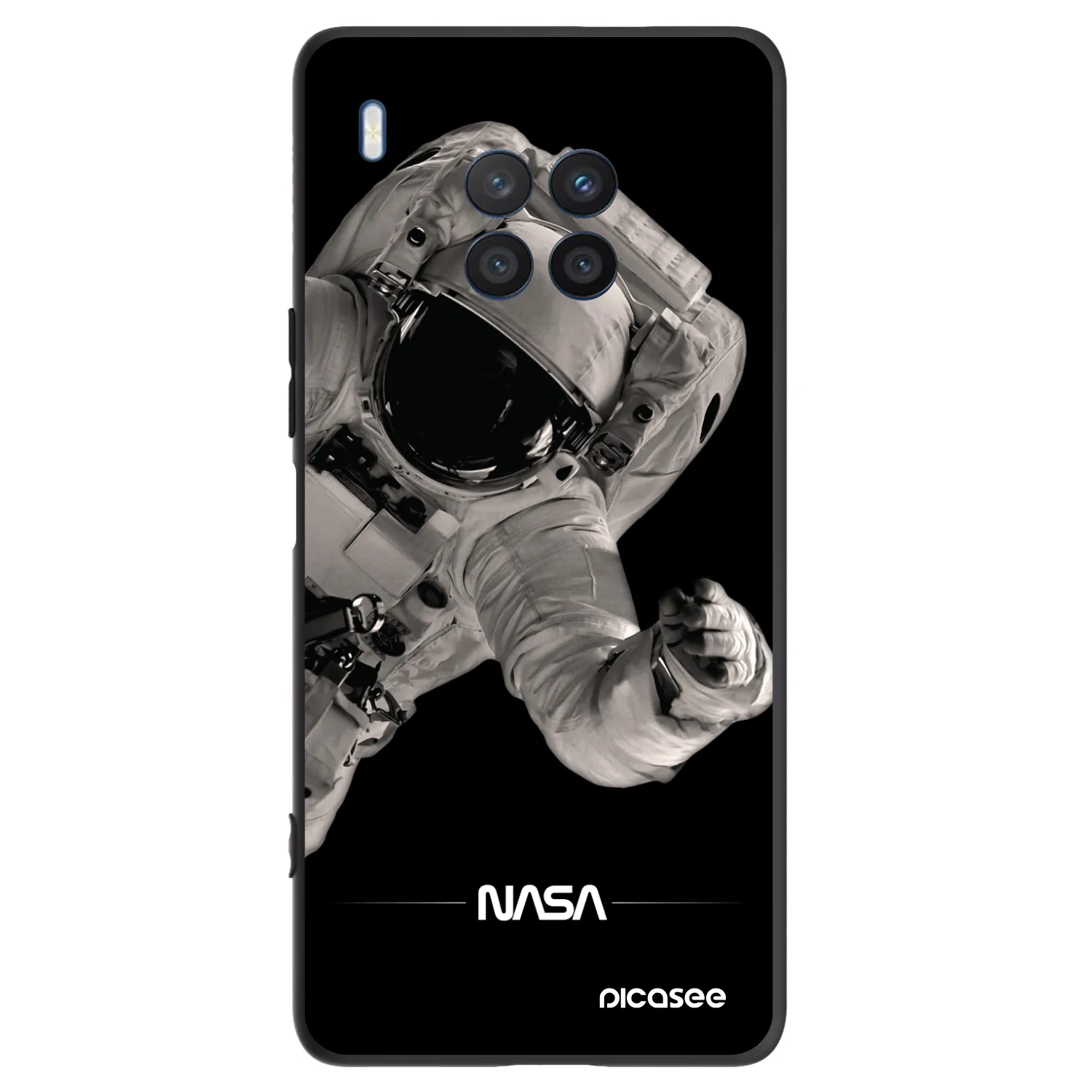 Picasee crna silikonska maskica za Honor 50 Lite - Astronaut Big