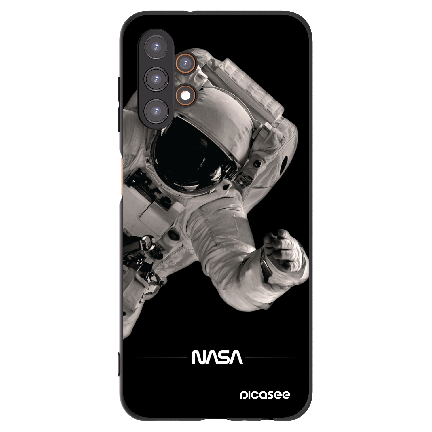 Picasee crna silikonska maskica za Samsung Galaxy A13 4G A135 - Astronaut Big