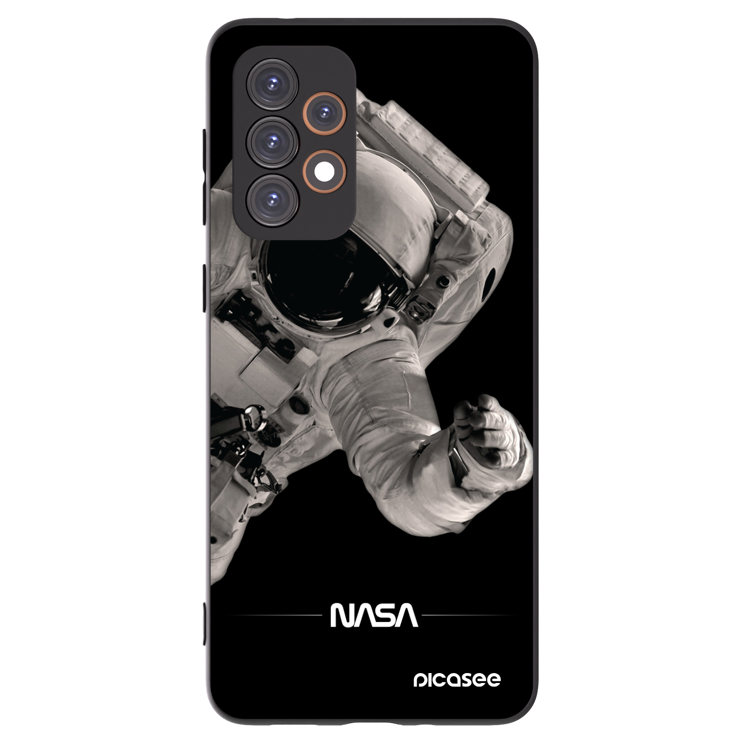 Picasee crna silikonska maskica za Samsung Galaxy A33 5G A336 - Astronaut Big