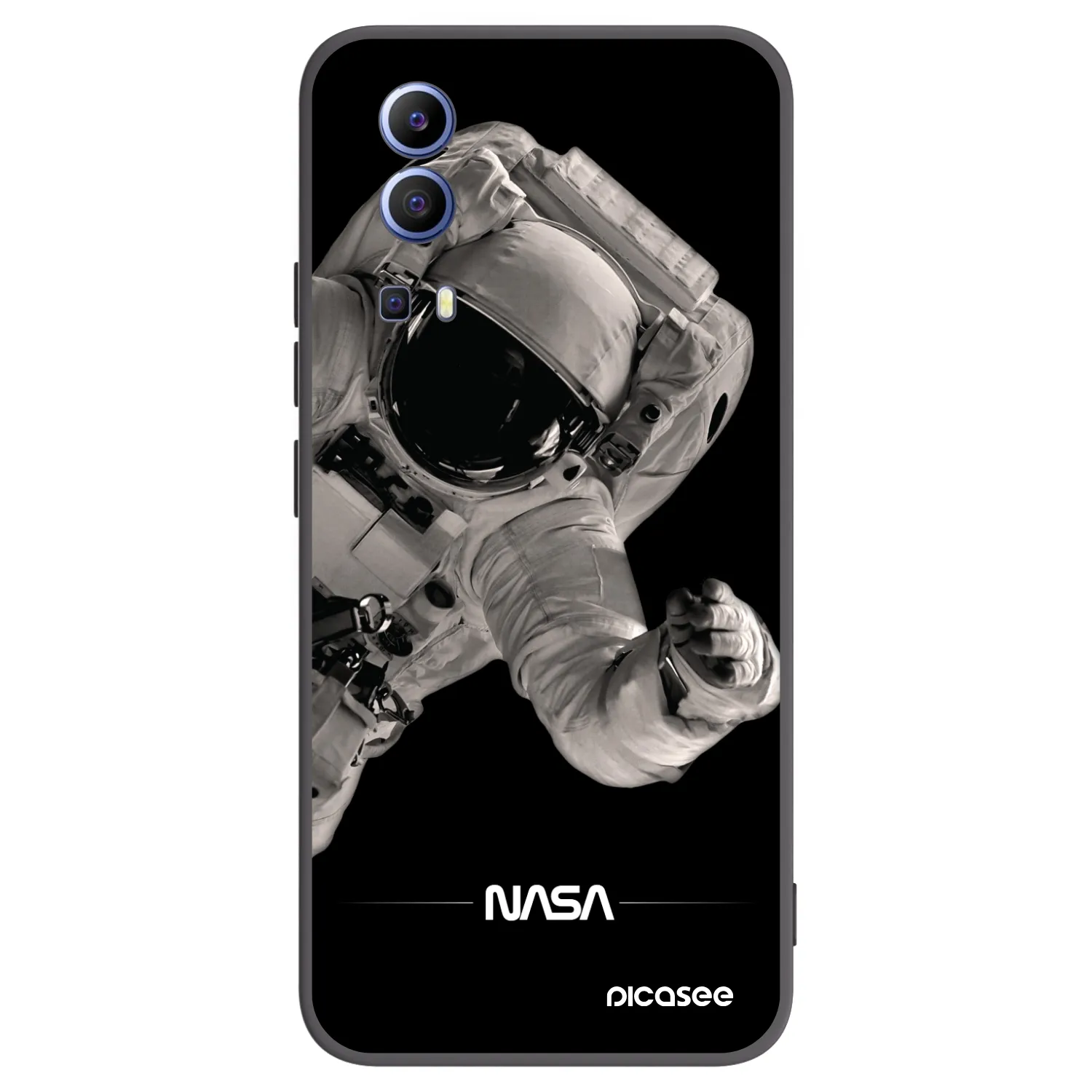 Picasee crna silikonska maskica za Vivo Y52 5G - Astronaut Big