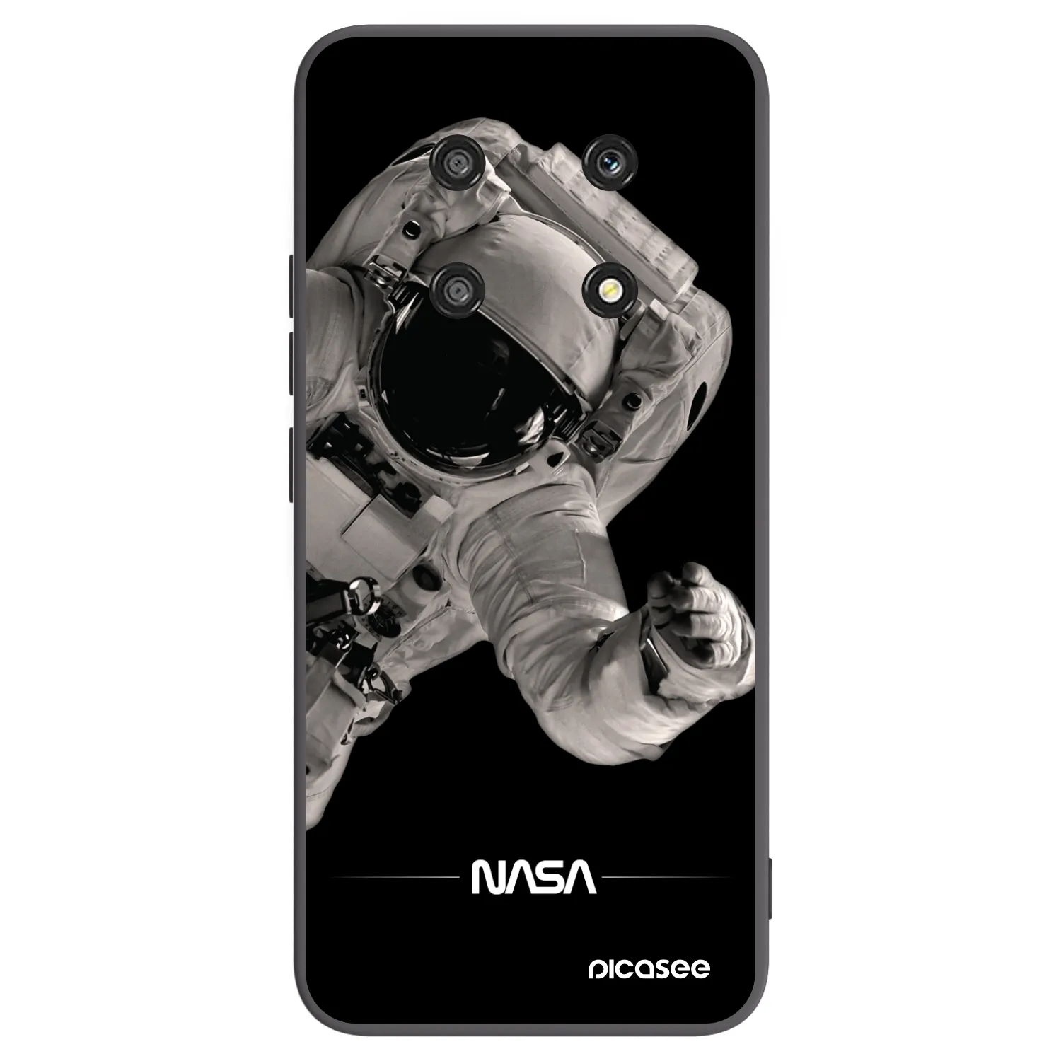 Picasee crna silikonska maskica za Honor Magic4 Lite 5G - Astronaut Big