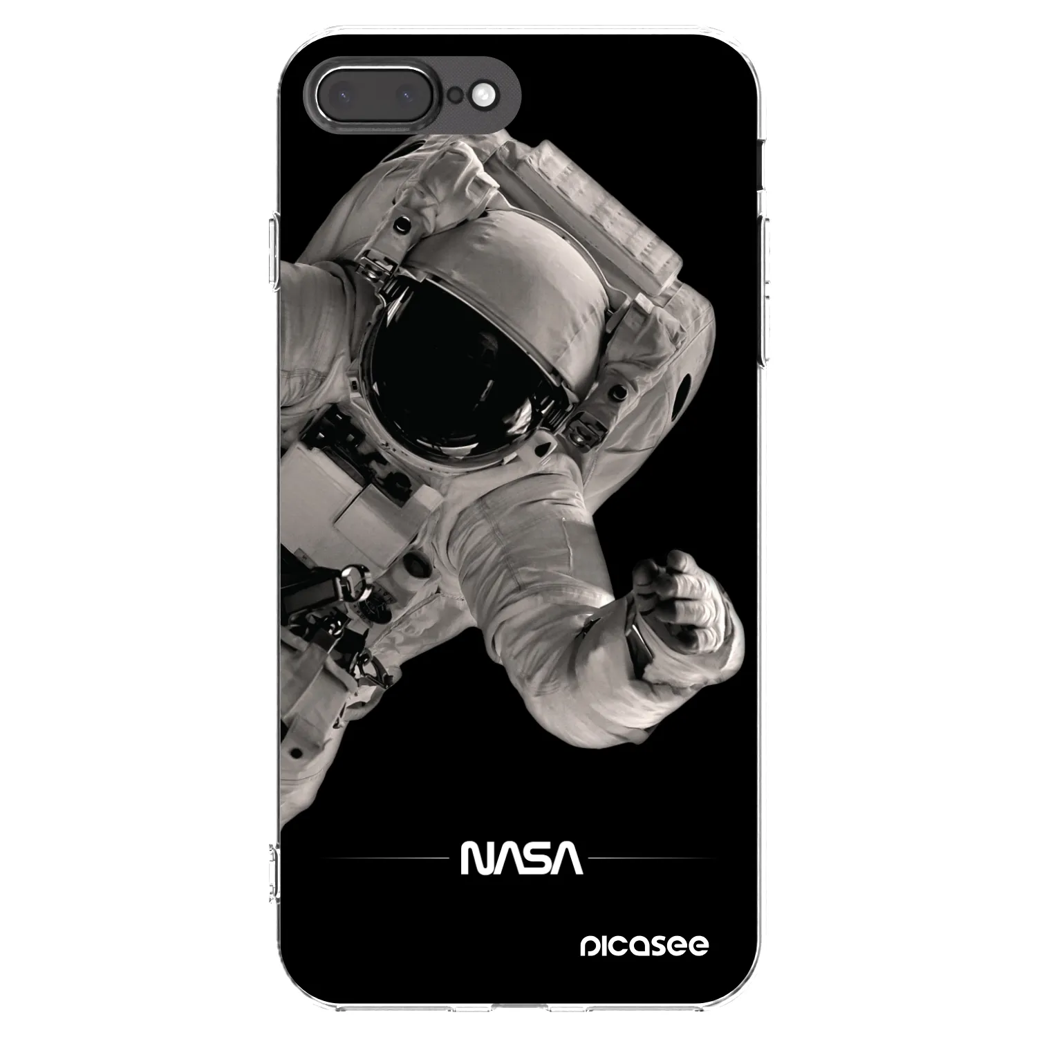 Picasee silikonska prozirna maskica za Apple iPhone 8 Plus - Astronaut Big