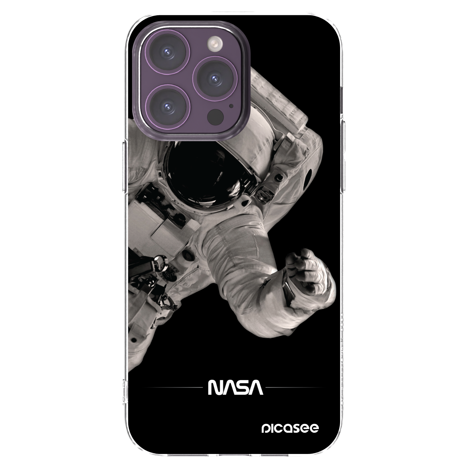 Picasee silikonska prozirna maskica za Apple iPhone 14 Pro Max - Astronaut Big