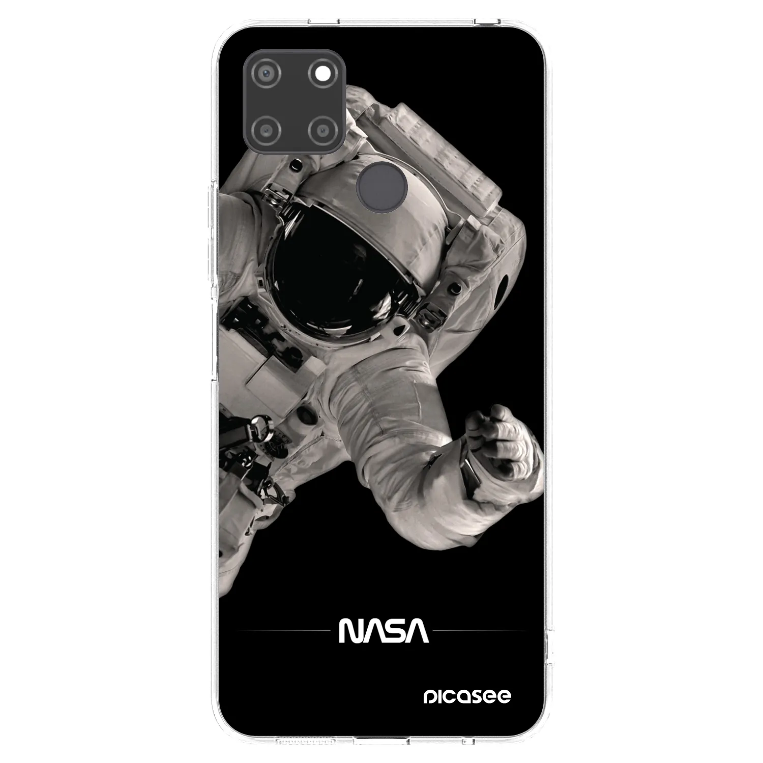 Picasee silikonska prozirna maskica za Realme C21Y - Astronaut Big