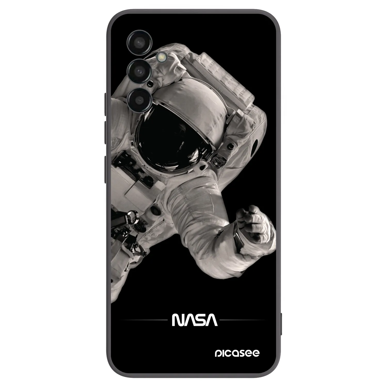 Picasee crna silikonska maskica za Samsung Galaxy M13 M135F - Astronaut Big