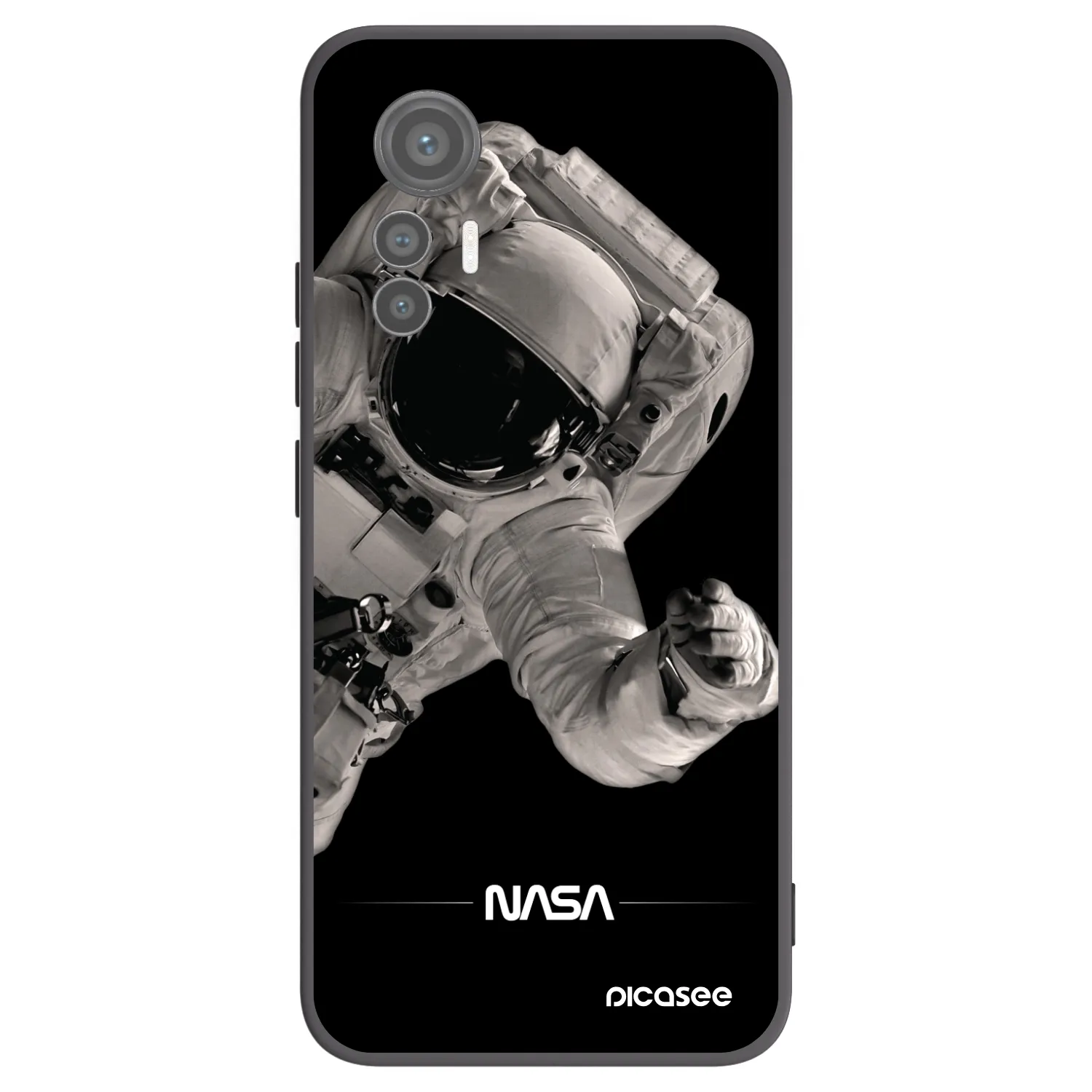 Picasee crna silikonska maskica za Xiaomi 12 Lite - Astronaut Big